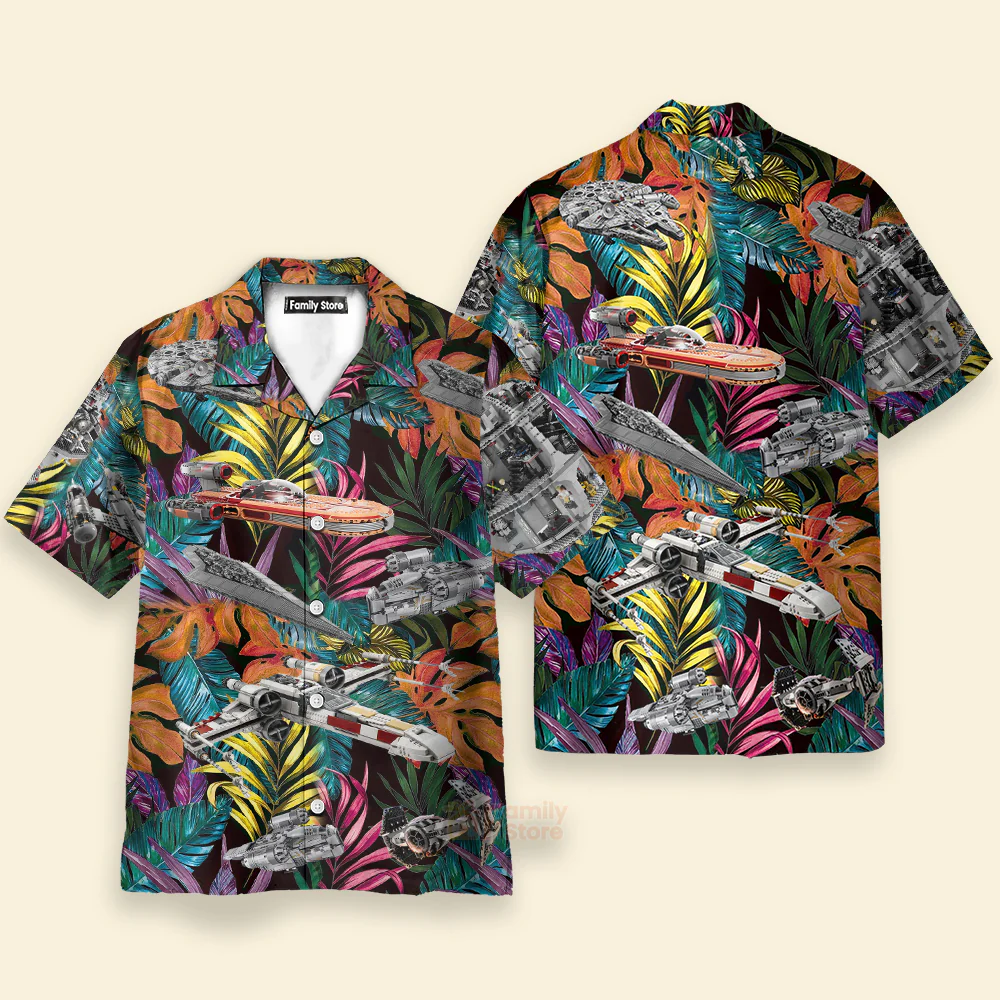 Star wars Lego Ship Tropical - Hawaiian Shirt - Image 3