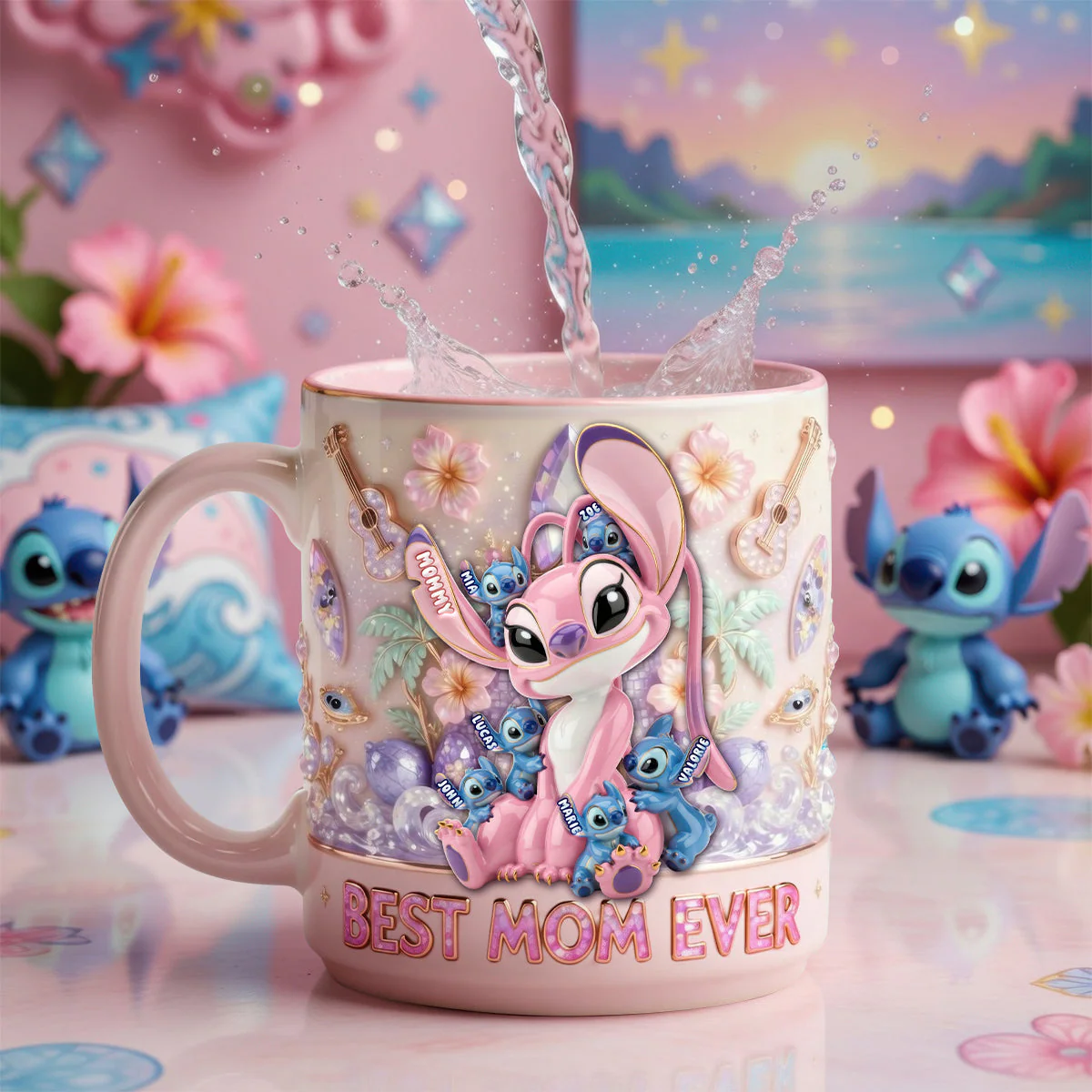 Sti Best Alien Mom Ever - Personalized Accent Mug - Gift For Mom, Movie Fans - Image 3