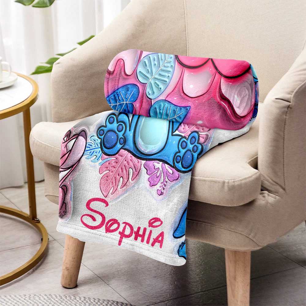 Sti Ohana Means Family - Personalized Blanket NL122 - Image 3