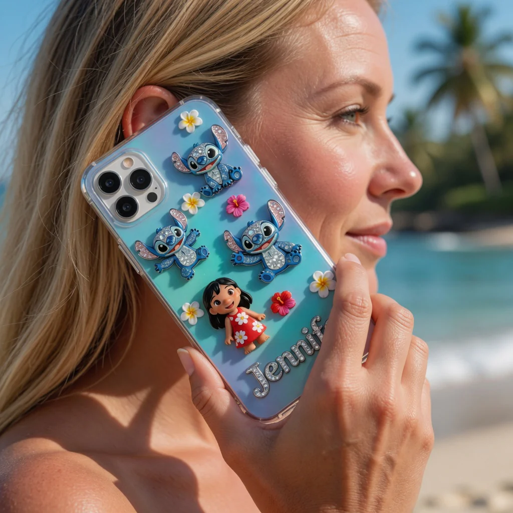 Sti Ohana Means Family - Personalized Phone Case - Gift For Her, Movie Fans NL122 - Image 2