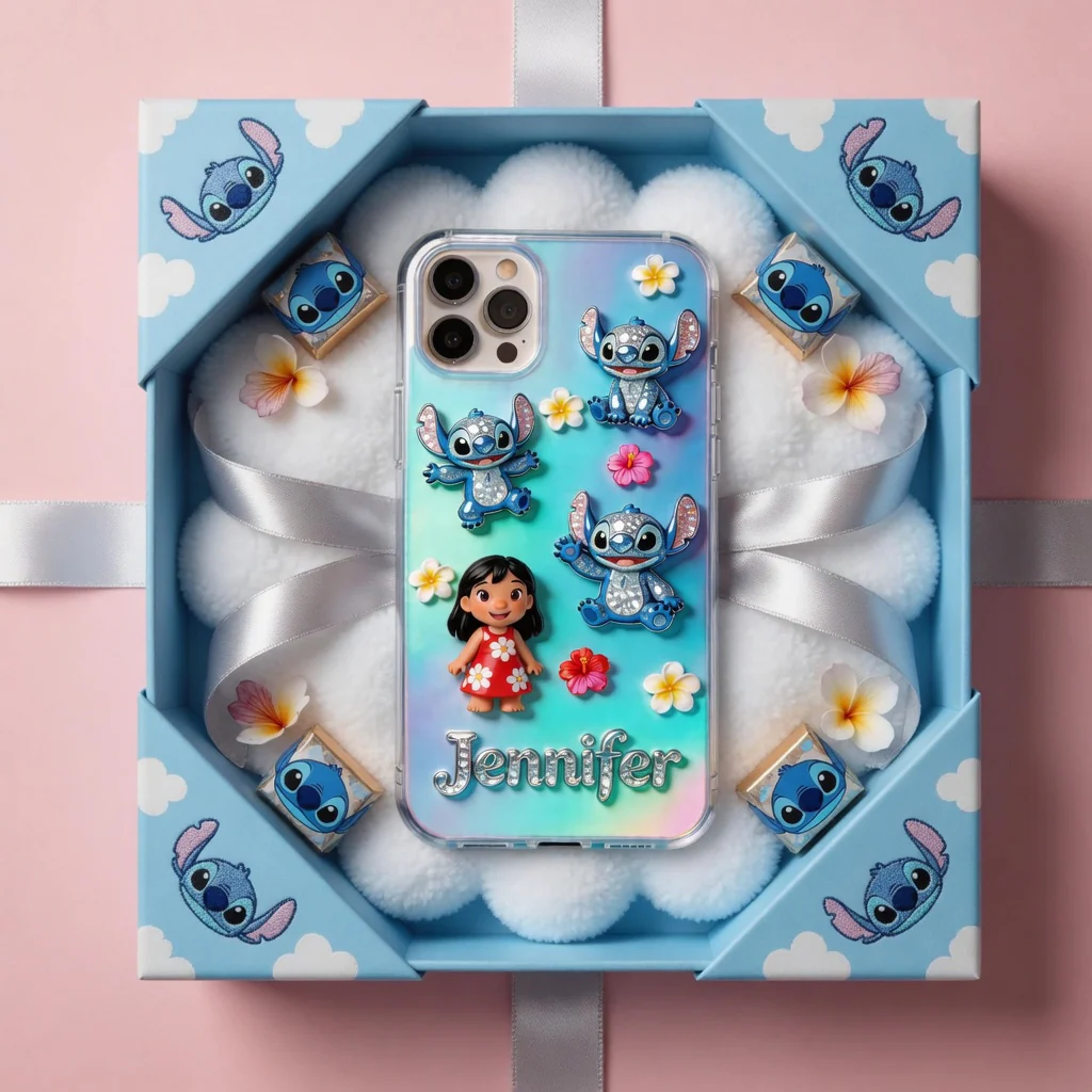 Sti Ohana Means Family - Personalized Phone Case - Gift For Her, Movie Fans NL122 - Image 4