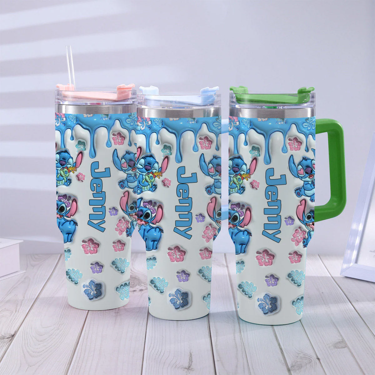 Sti Ohana Means Family - Personalized Tumbler 40oz Cup With Straw - Christmas Gift For Family Members, Friends NA94 - Image 2