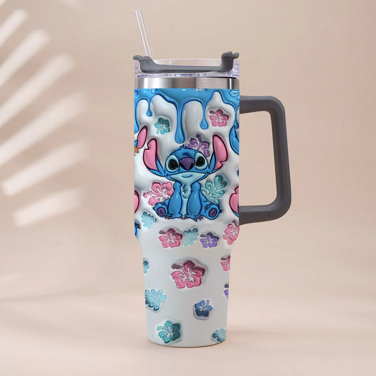 Sti Ohana Means Family - Personalized Tumbler 40oz Cup With Straw - Christmas Gift For Family Members, Friends NA94 - Image 7