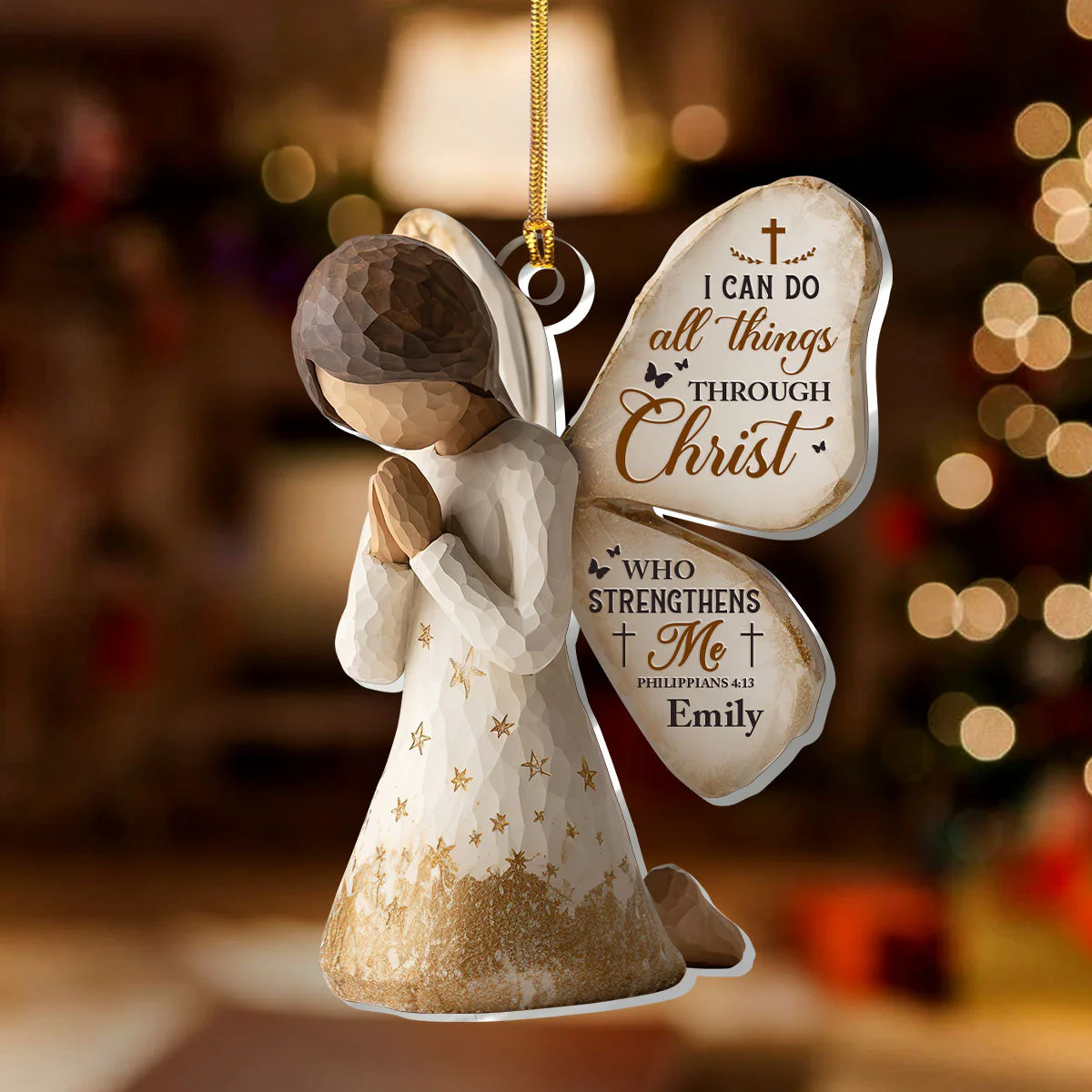 Strength In Christ - Personalized 1-Layer Acrylic Ornament HL128 - Image 2