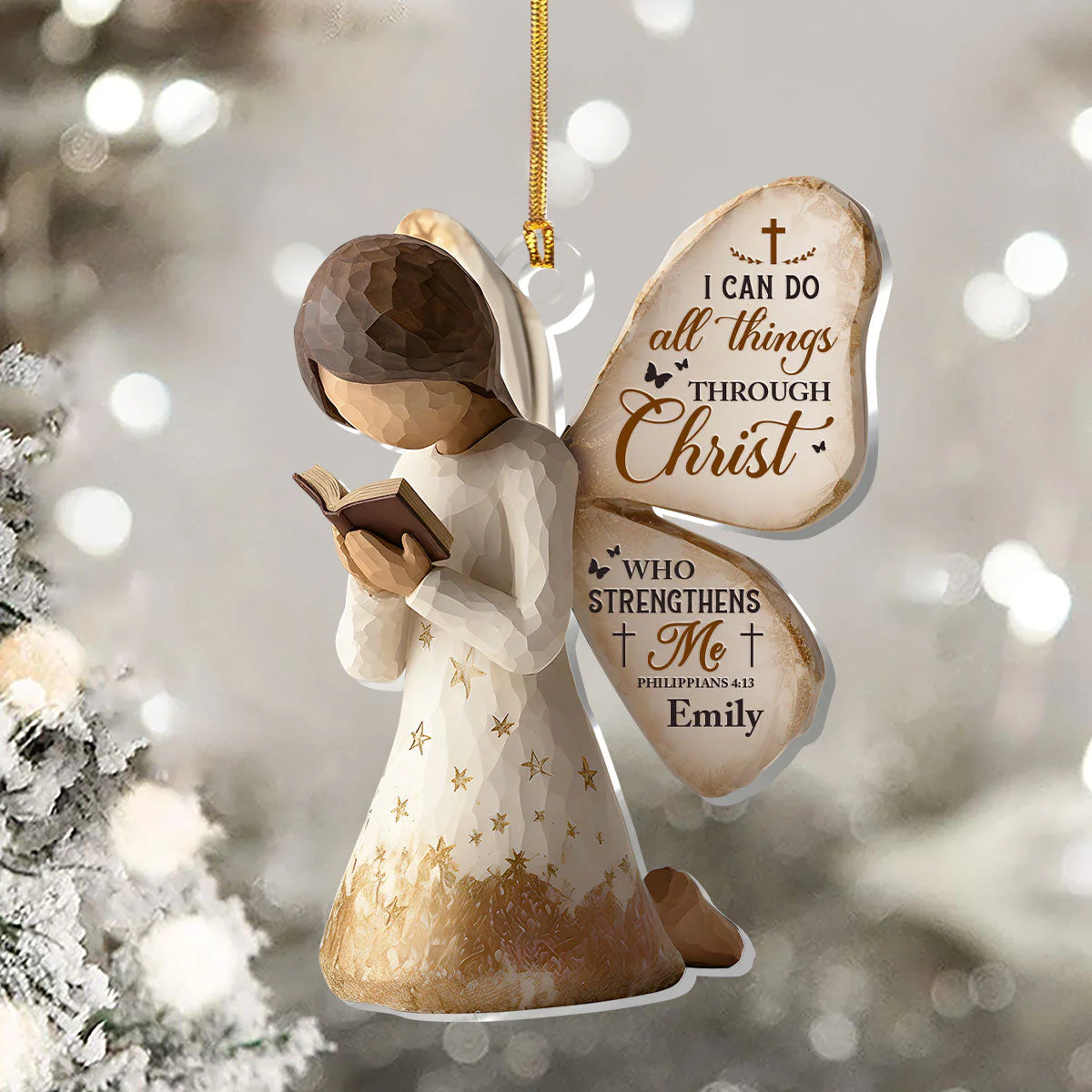 Strength In Christ - Personalized 1-Layer Acrylic Ornament HL128 - Image 5