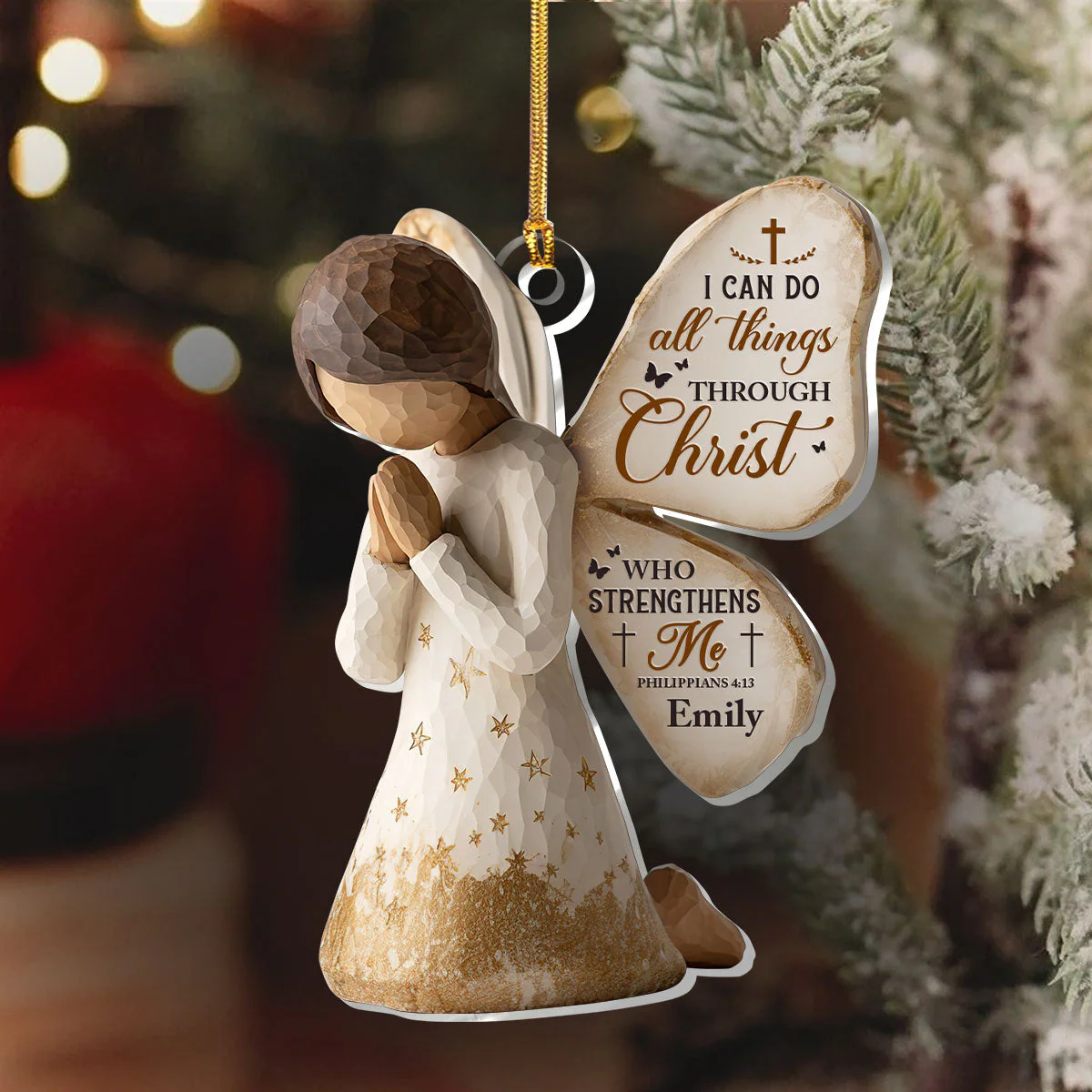 Strength In Christ - Personalized 1-Layer Acrylic Ornament HL128 - Image 6