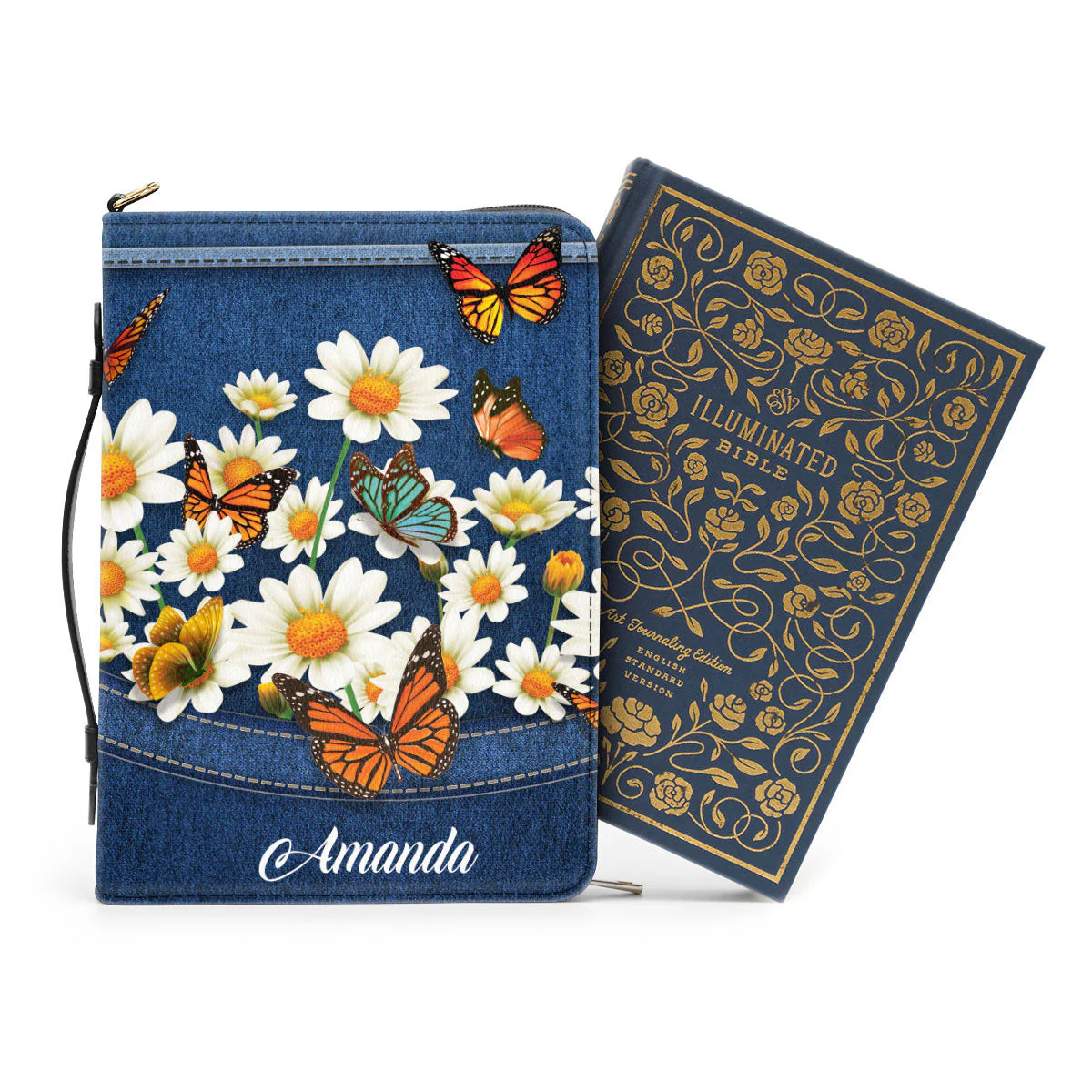 Stunning Daisy And Butterfly - Personalized Bible Covers - AT4081432 - Image 3