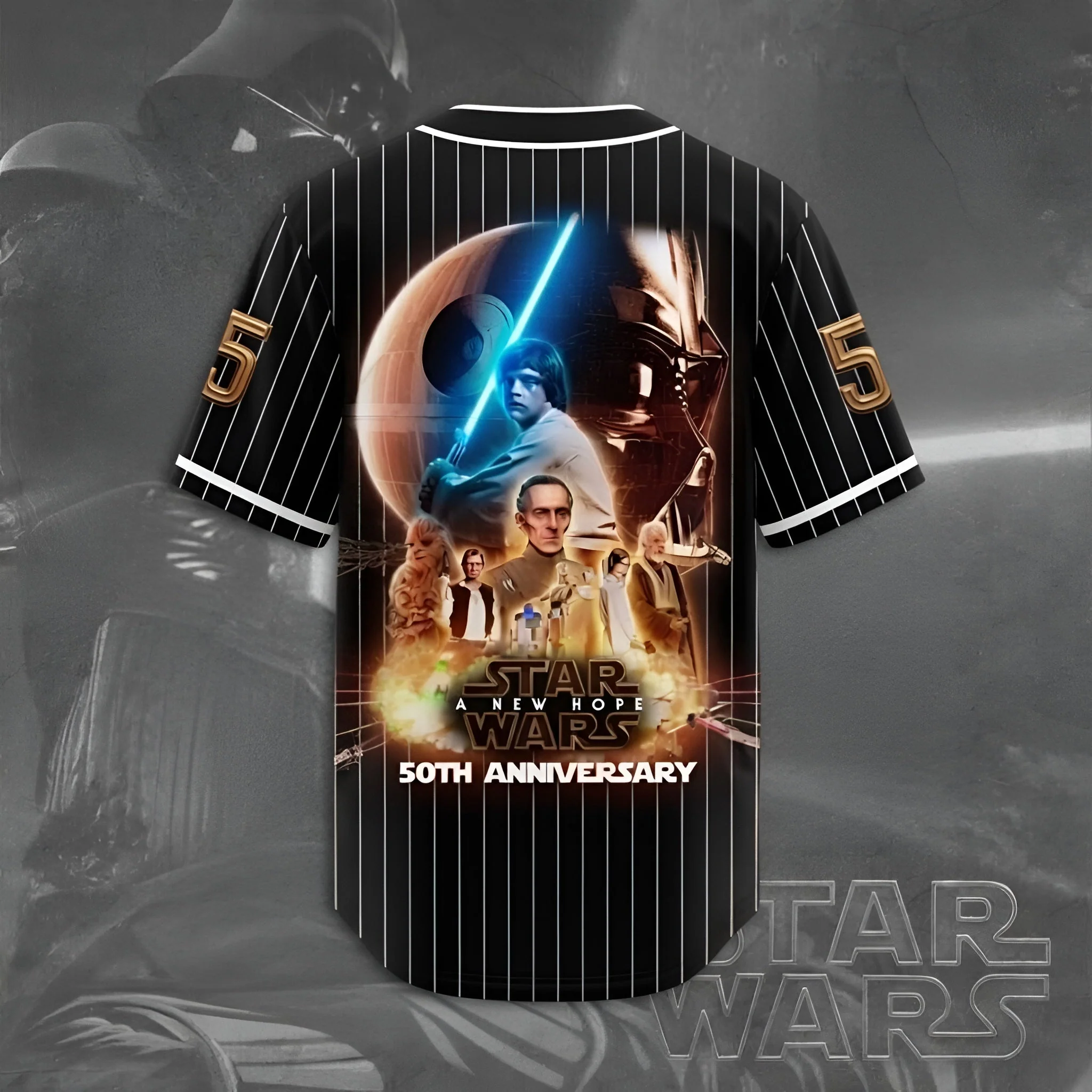 Stwa 50Th Anniversary A New Hope - Personalized Baseball Jersey - Gift For Movie Fans BA01 - Image 3