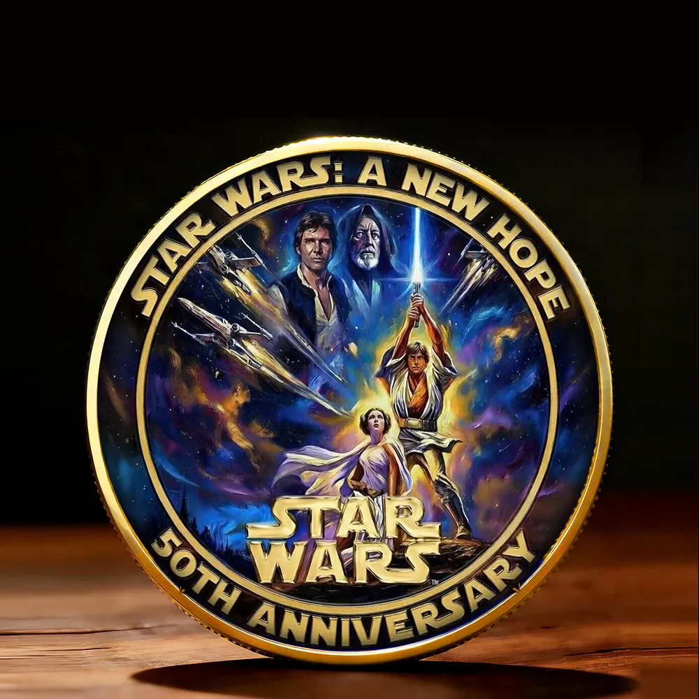 Stwa 50th Anniversary A New Hope - Personalized Commemorative Coin - Gift For Movie Fans HH01