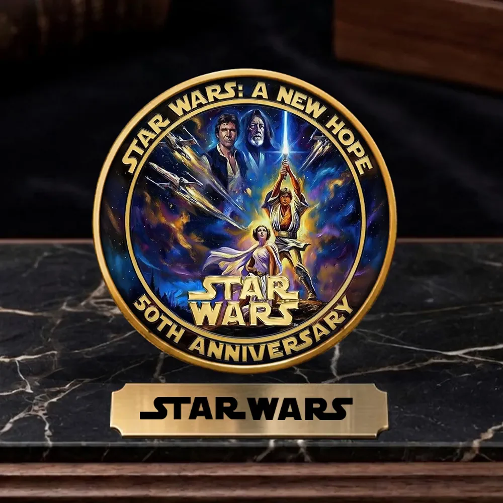 Stwa 50th Anniversary A New Hope - Personalized Commemorative Coin - Gift For Movie Fans HH01 - Image 2