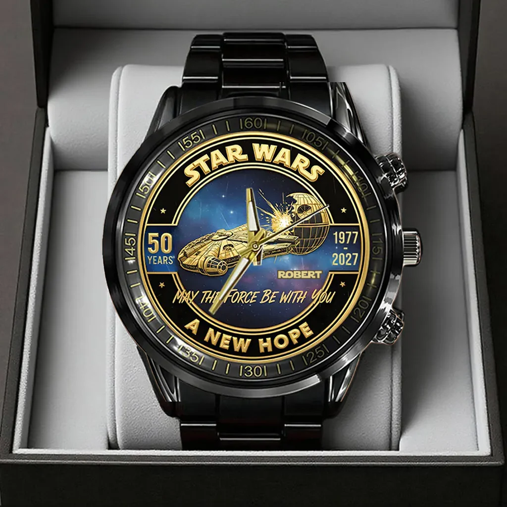 Stwa 50th Anniversary A New Hope - Personalized Hand Watch - Gift For Movie Fans HH01