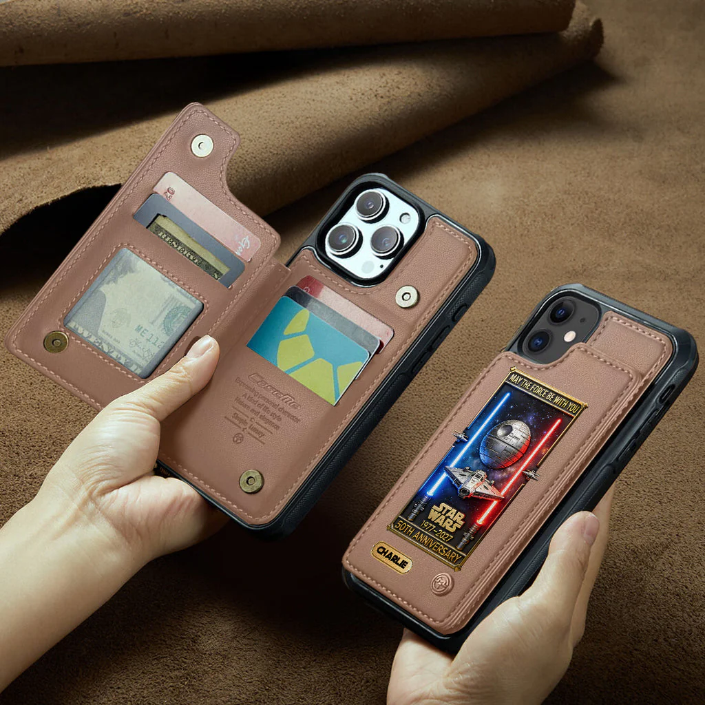 Stwa 50th Anniversary May The Force Be With You - Personalized Wallet Phone Case - Gift For Fan Movies HH01 - Image 3
