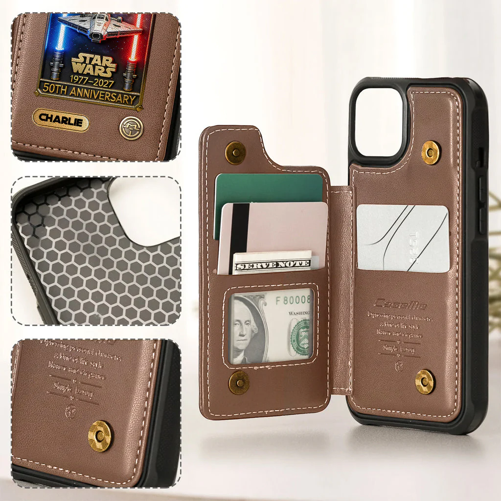 Stwa 50th Anniversary May The Force Be With You - Personalized Wallet Phone Case - Gift For Fan Movies HH01 - Image 7