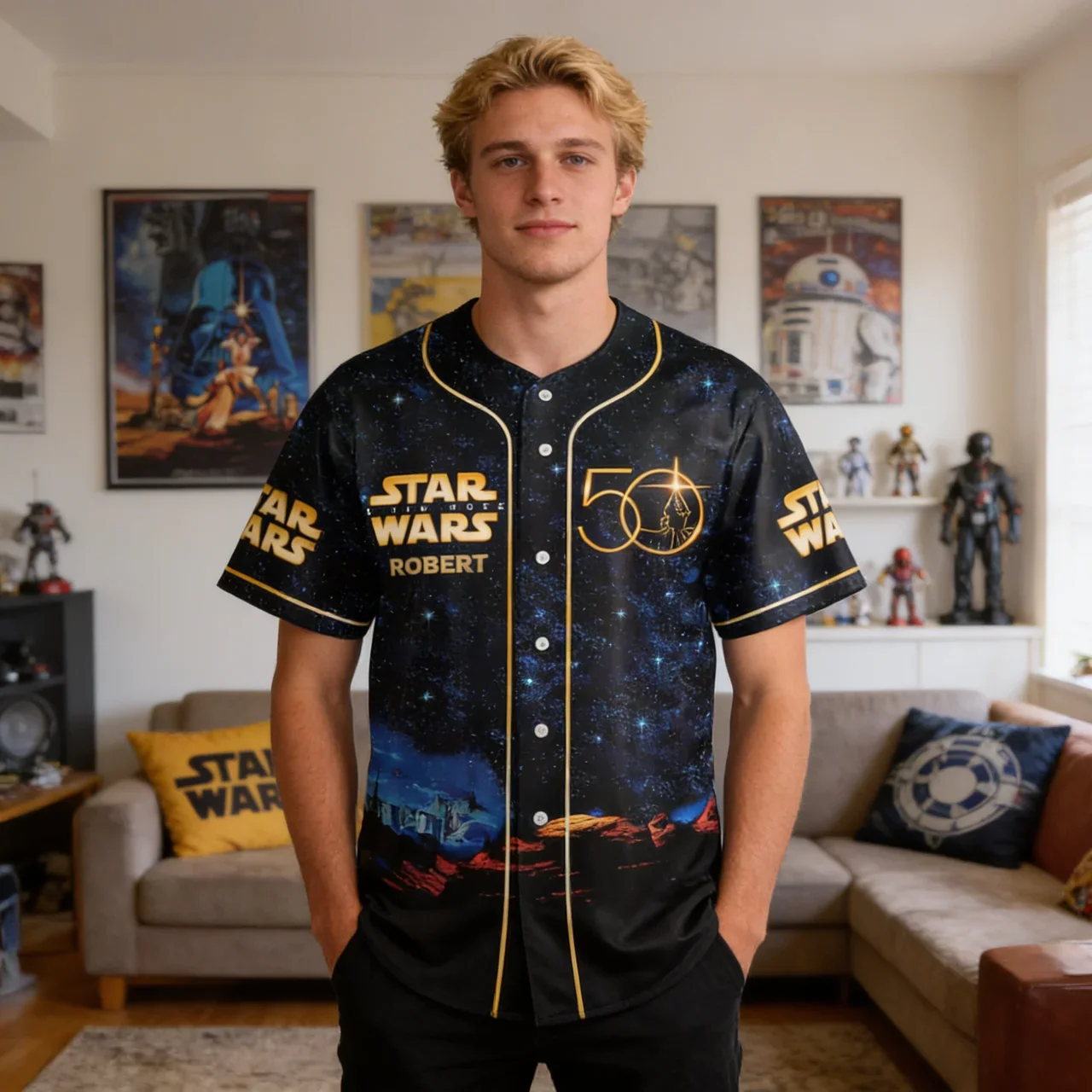 Stwa 50th Anniversary - Personalized Baseball Jersey - Gift For Movie Fans HH01 - Image 2