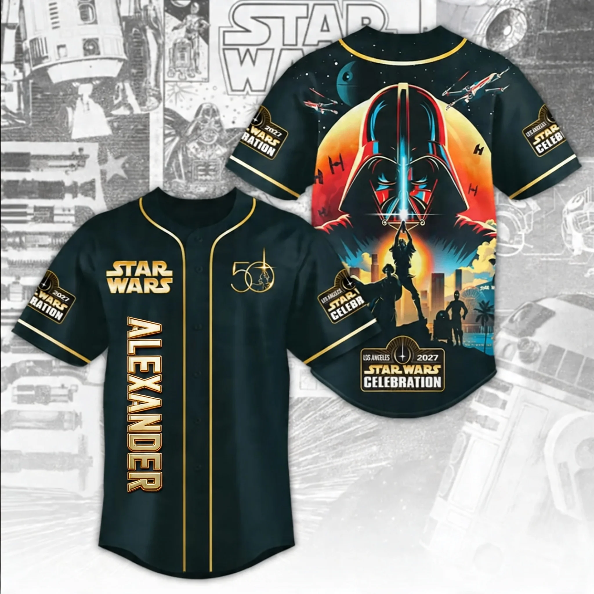 Stwa 50th Anniversary Space Celebration - Personalized Baseball Jersey - Gift For Movie Fans BA01