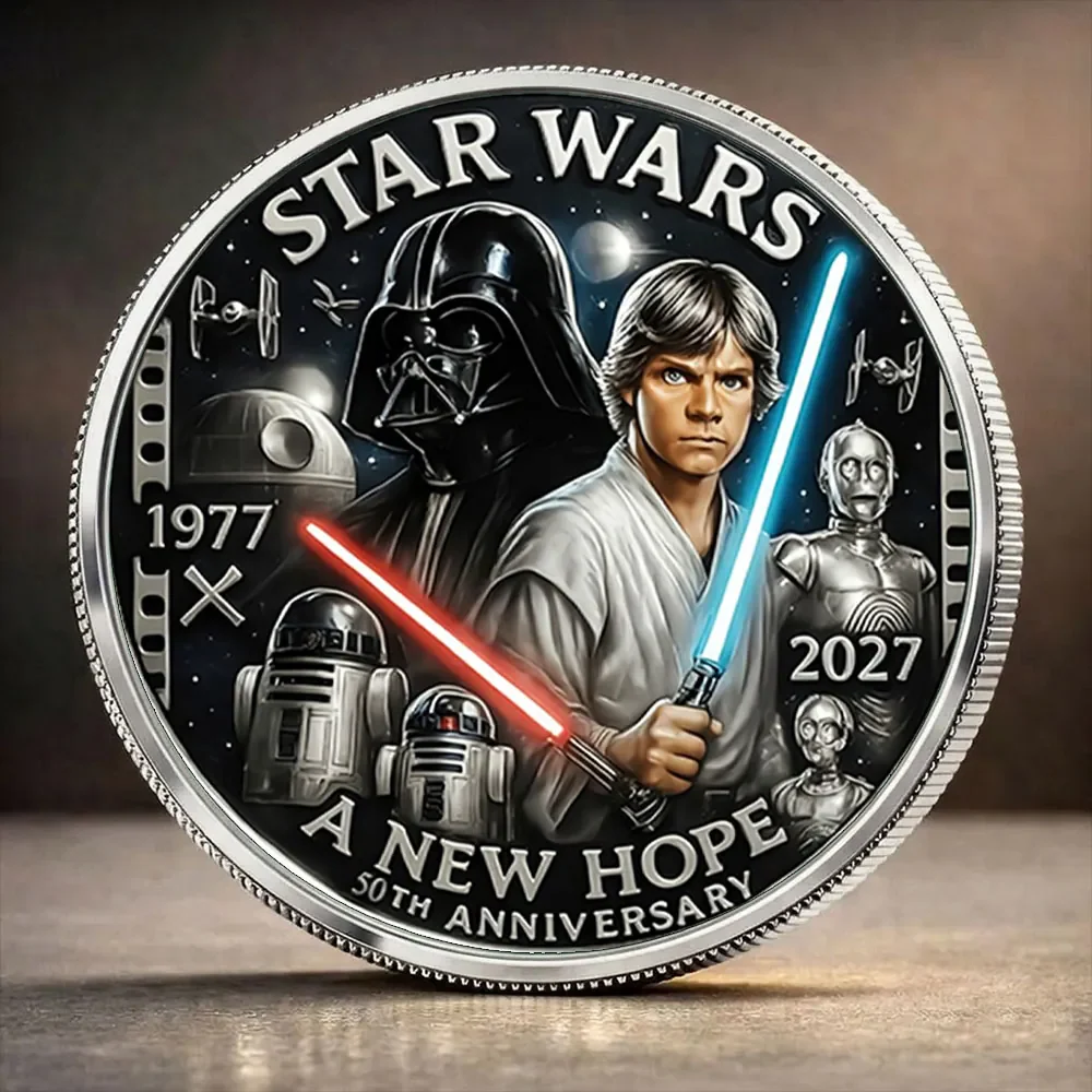 Stwa A New Hope 50th Anniversary - Personalized Commemorative Coin - Gift For Movie Fans HH01 - Image 2