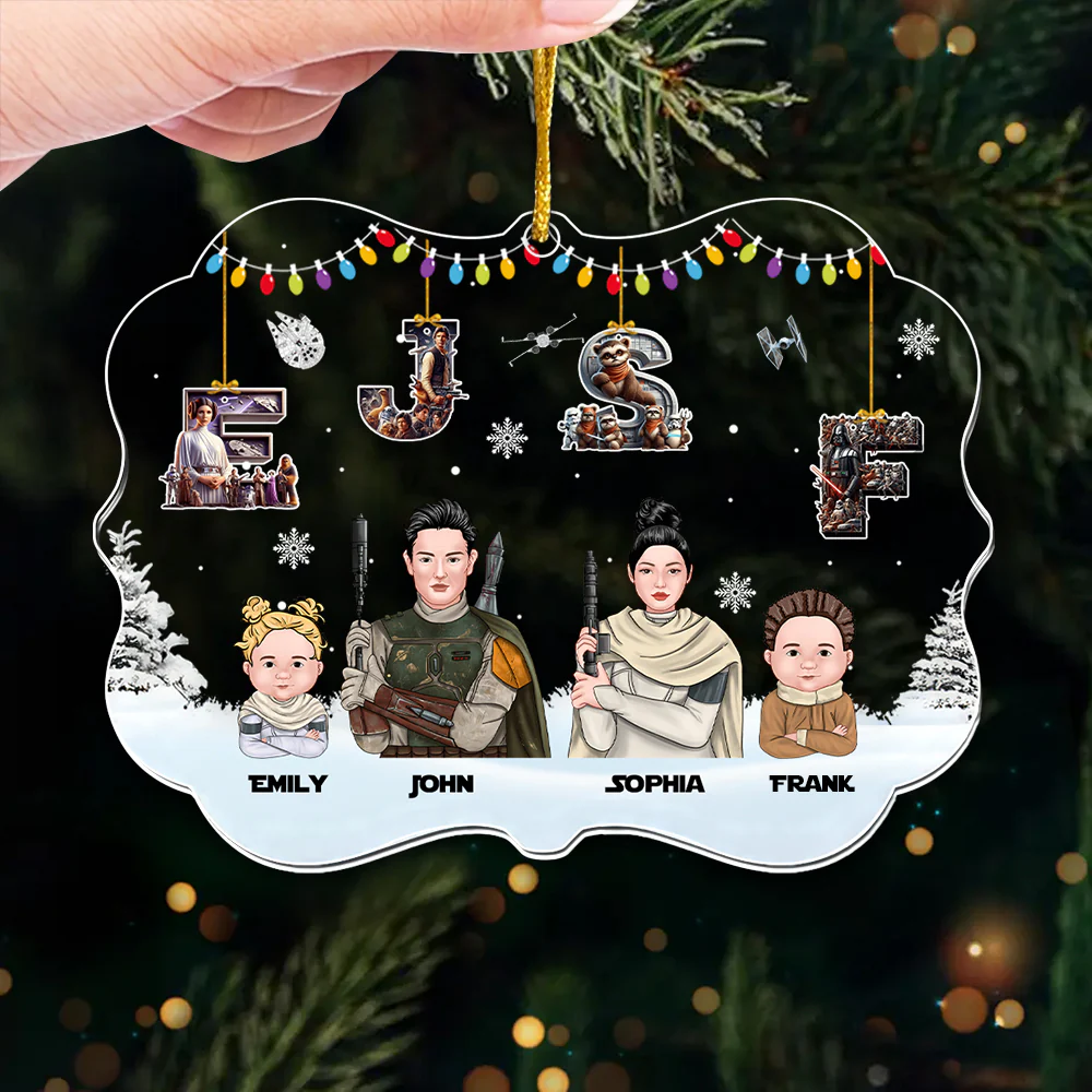 Stwa Alphabet Letter Family - Personalized Acrylic Ornament - Gifts For Famlily, Christmas | CL46 TD118