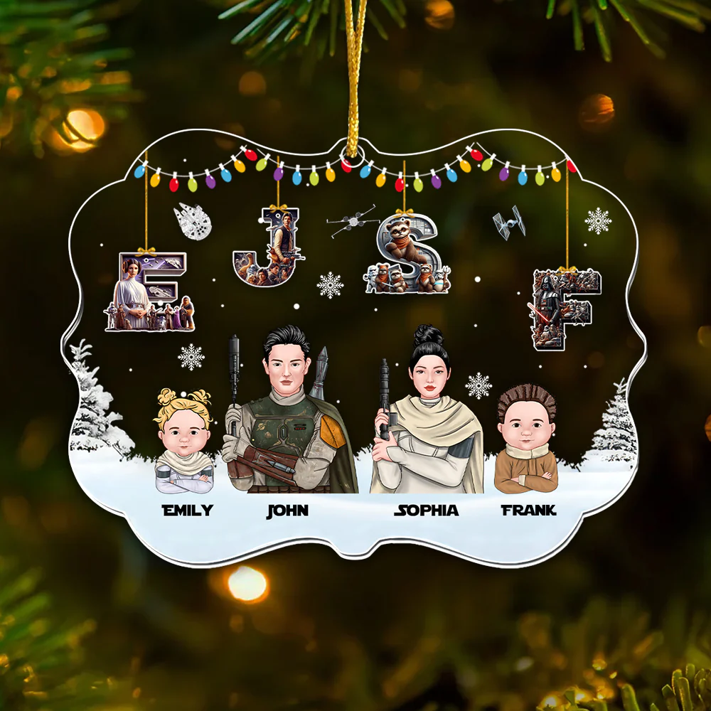 Stwa Alphabet Letter Family - Personalized Acrylic Ornament - Gifts For Famlily, Christmas | CL46 TD118 - Image 2