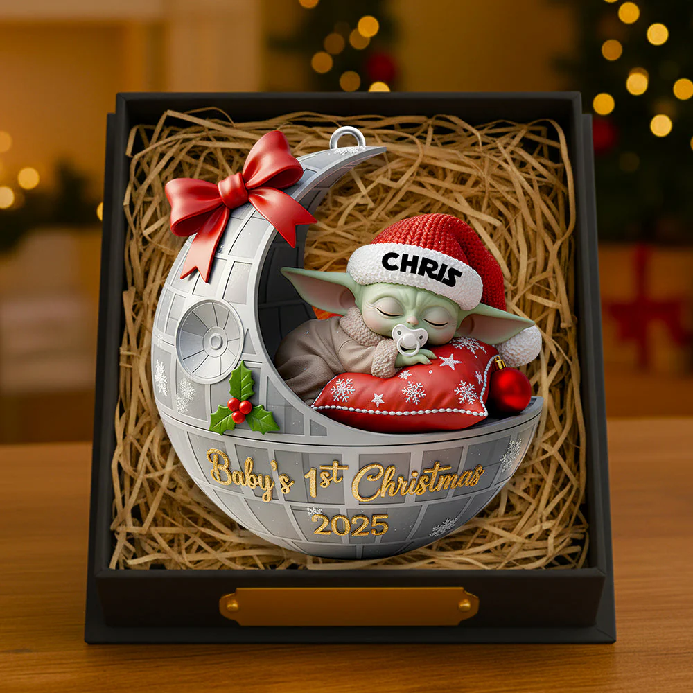 Stwa Baby's 1st Christmas - Personalized Acrylic Ornament - Christmas Gift For Family, Kids NL122 - Image 3