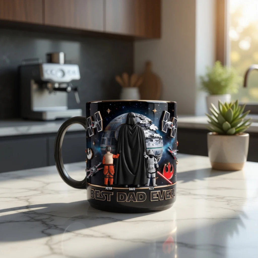 Stwa Best Dad Ever - Personalized Mug - Gift For Dad - Image 3