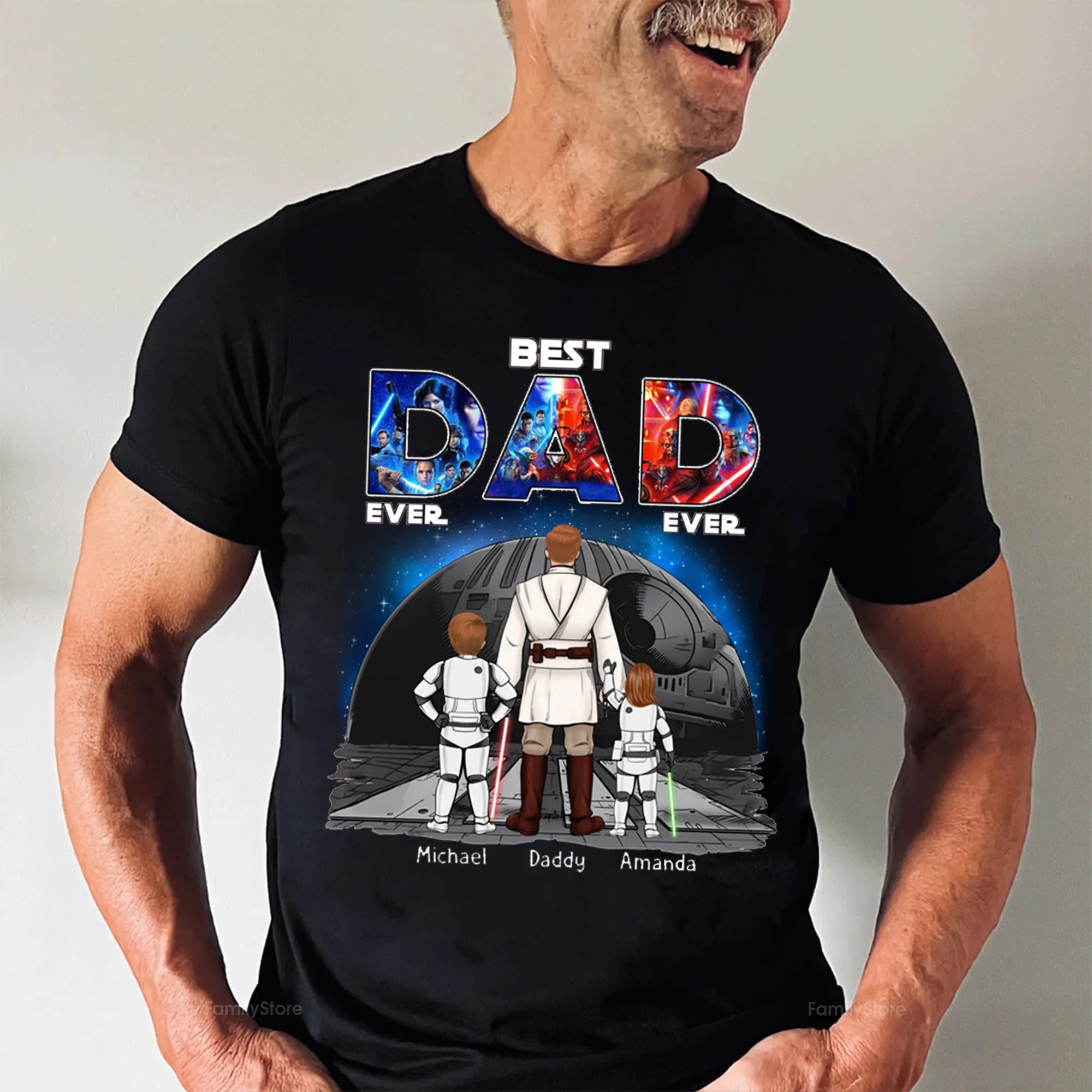 Stwa Best Dad Ever - Personalized Shirt - Gift For Dad