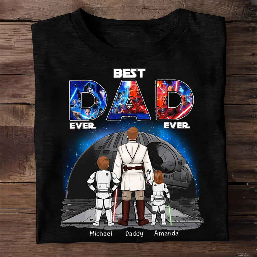 Stwa Best Dad Ever - Personalized Shirt - Gift For Dad - Image 2