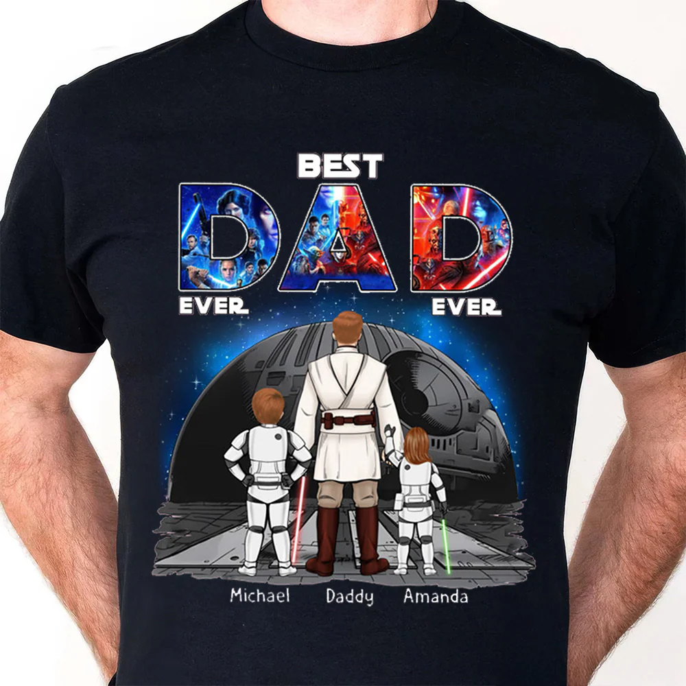 Stwa Best Dad Ever - Personalized Shirt - Gift For Dad - Image 3