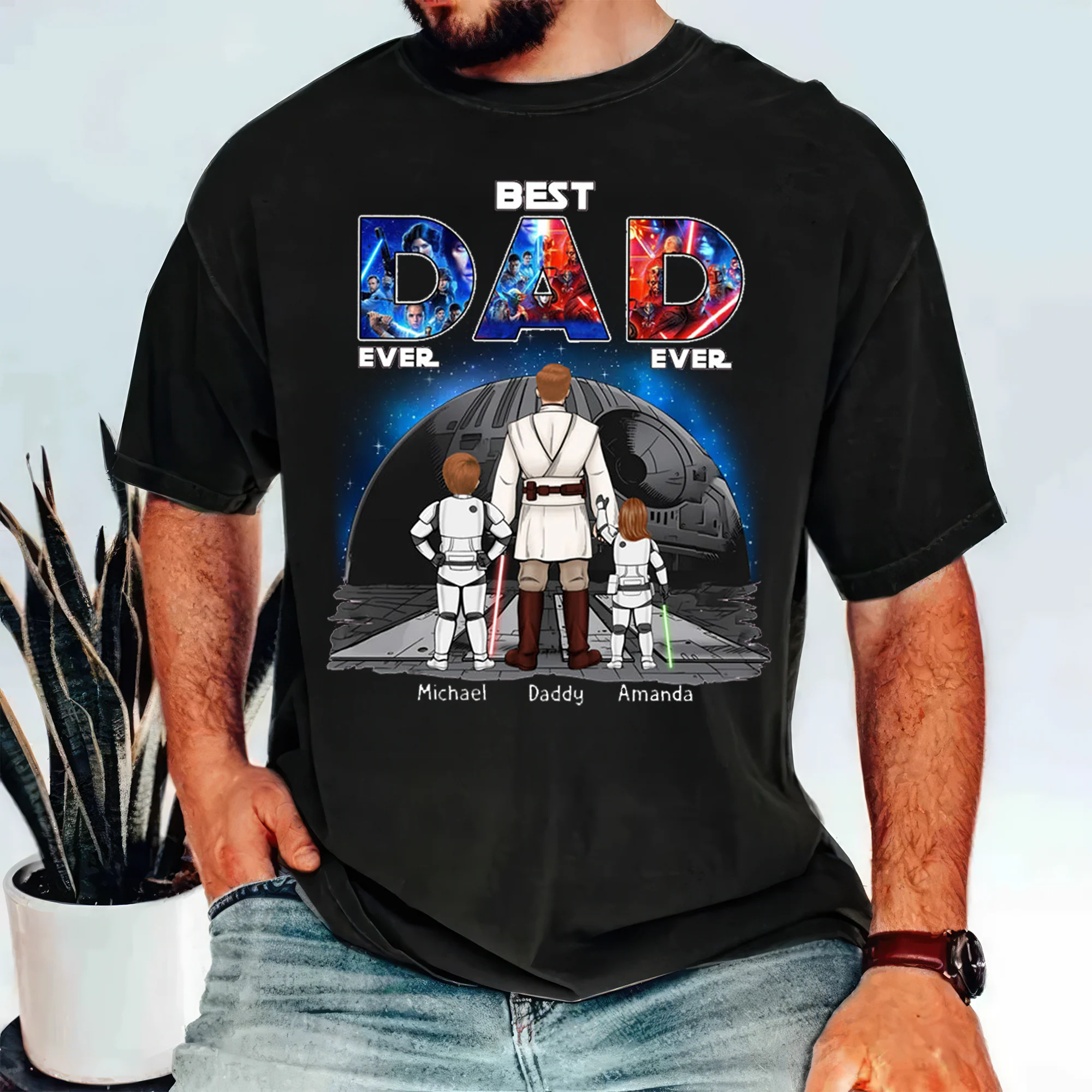 Stwa Best Dad Ever - Personalized Shirt - Gift For Dad - Image 4