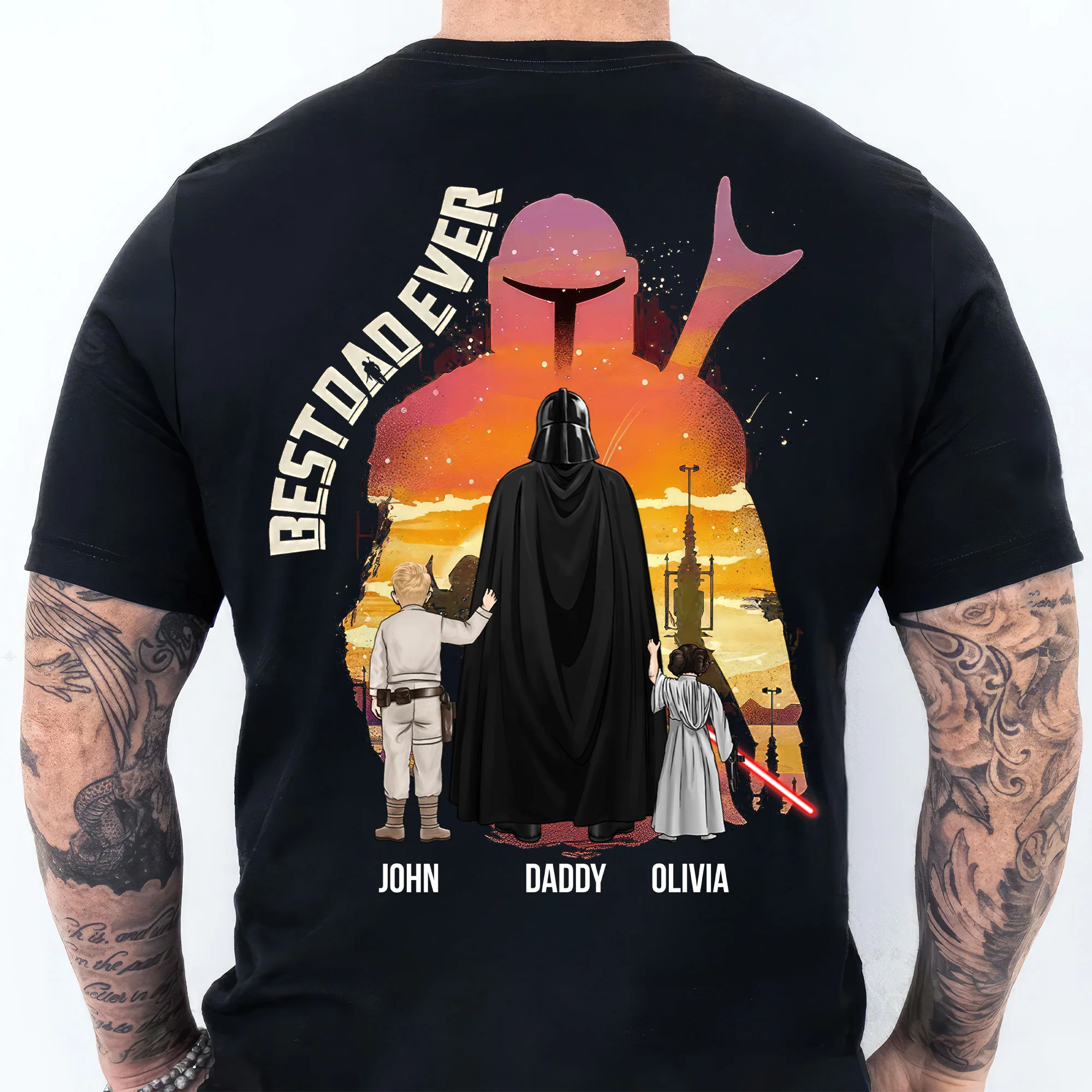 Stwa Best Dad Ever The Dadalorian - Personalized Shirt - Gift For Dad, Father's Day | CL08 NA94 - Image 3