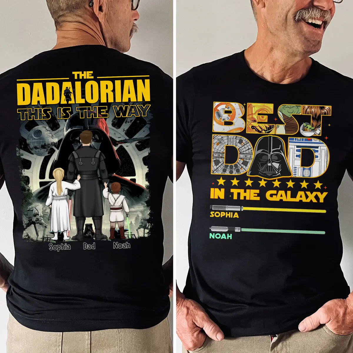 Stwa Best Dad In The Galaxy - Personalized Shirt - Gift For Dad, Father's Day