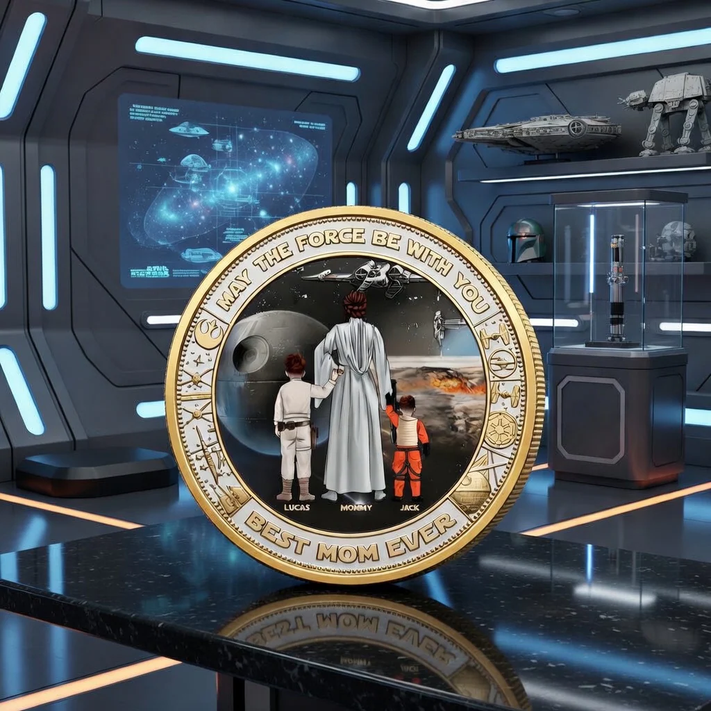 Stwa Best Mom Ever - Personalized Commemorative Coin - Gift For Mom - Image 2