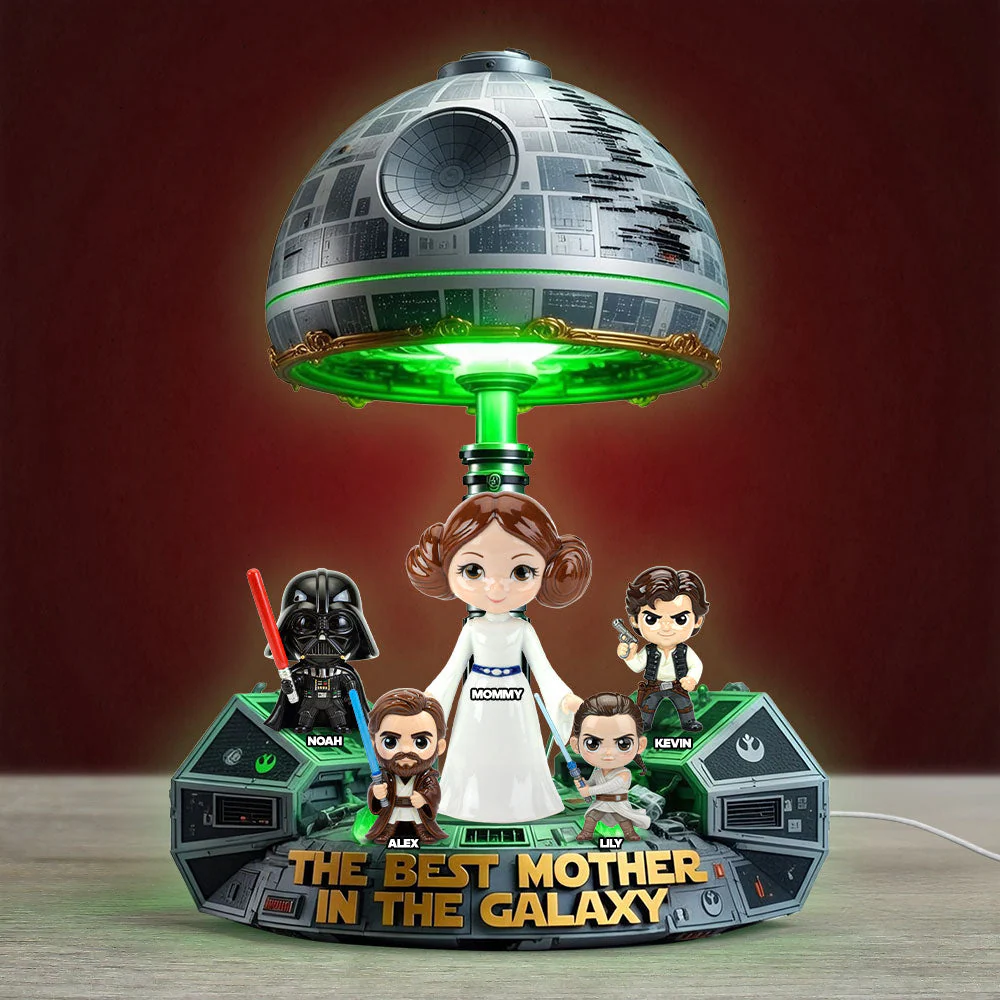 Stwa Best Mom In Galaxy - Personalized Acrylic Light Box - Gift For Mom, Movie Fans