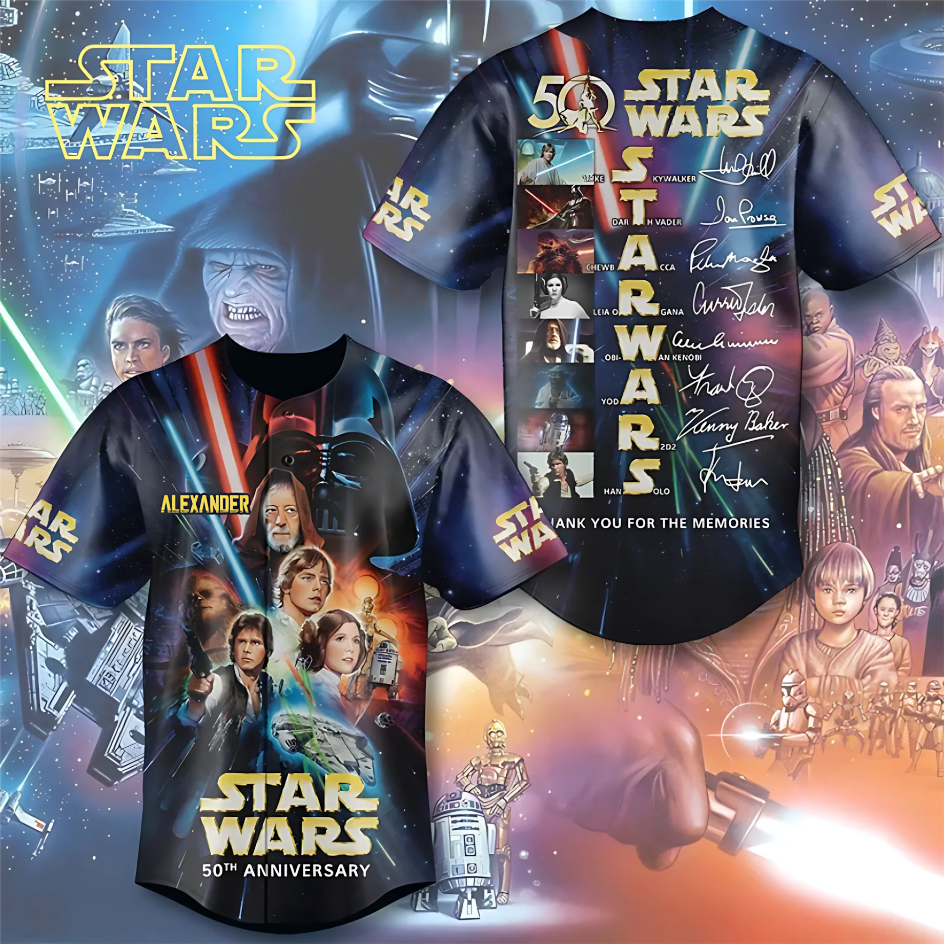 Stwa Celebrate 50 Years Of Legends - Personalized Baseball Jersey - Gift For Movie Fans