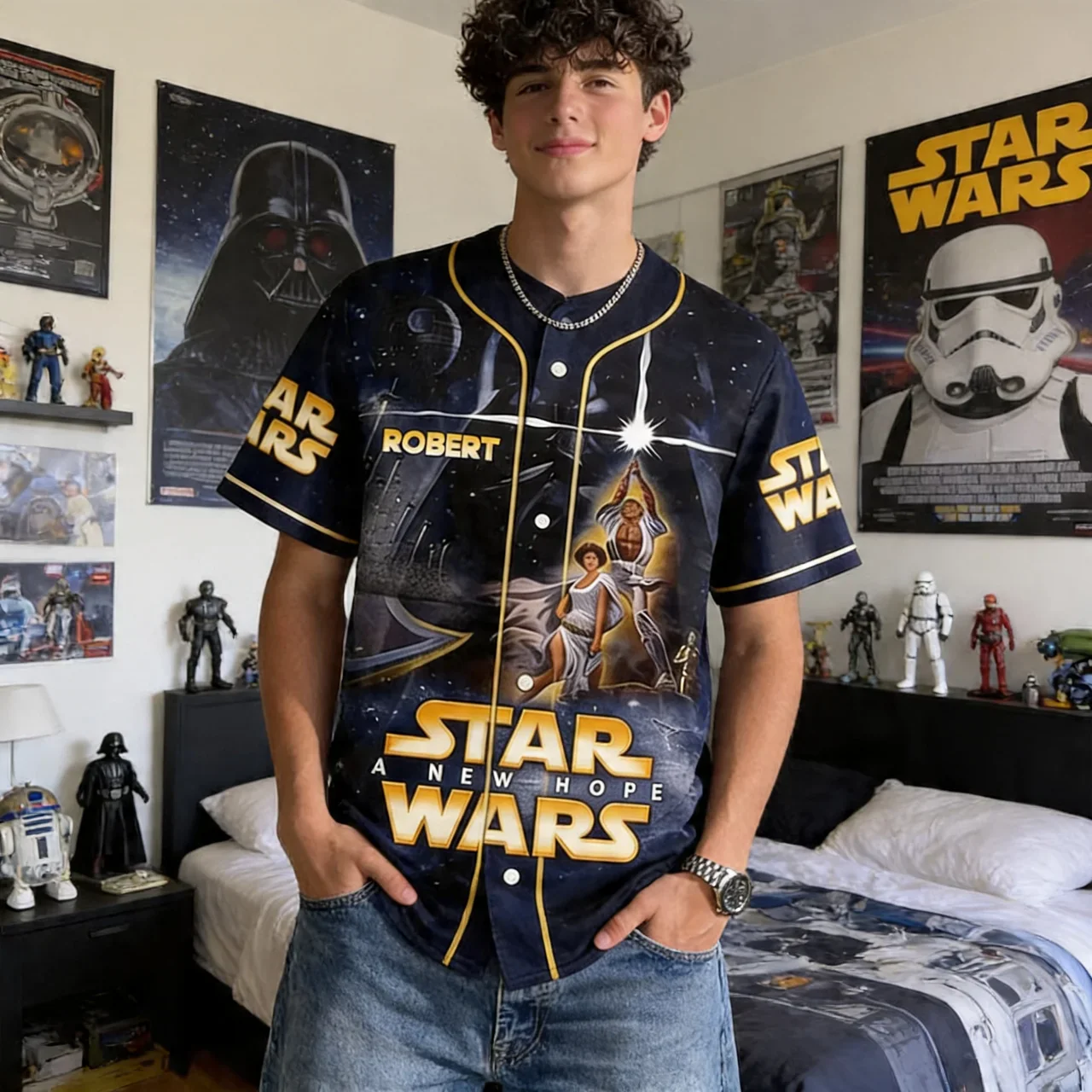 Stwa Celebrate 50 Years With All Legends - Personalized Baseball Jersey - Anniversary Gift For Movie Fans HH01 - Image 2