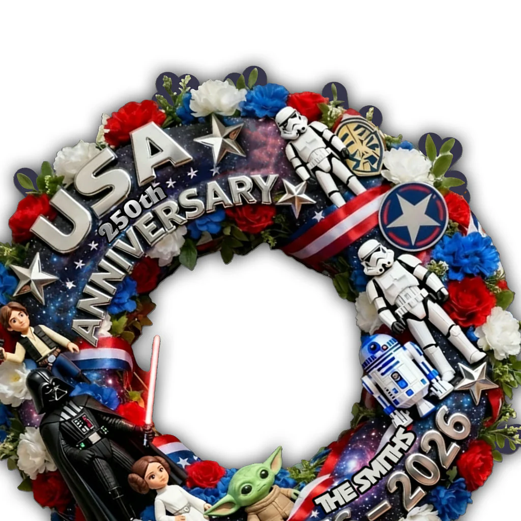 Stwa Celebrate USA’s 250th Anniversary - Personalized Wood Sign - Gift For Family, Fan Movies HH01 - Image 3