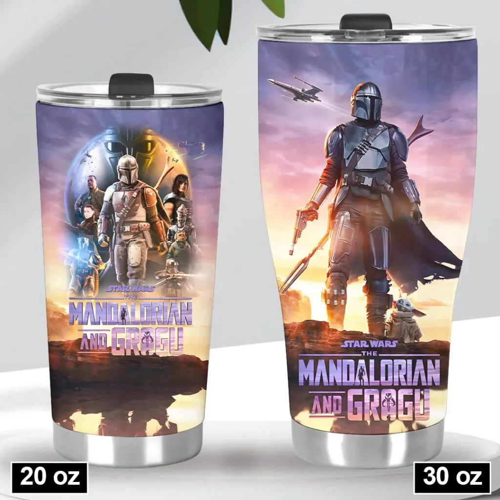Stwa Galactic Tracker And The Child - Personalized Tumbler - Gift For Movie Fans HH01 - Image 4