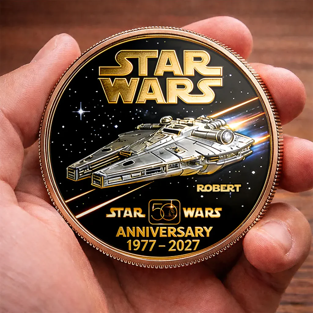 Stwa Galaxy Star 50th Anniversary - Personalized Commemorative Coin - Gift For Movie Fans HH01 - Image 3