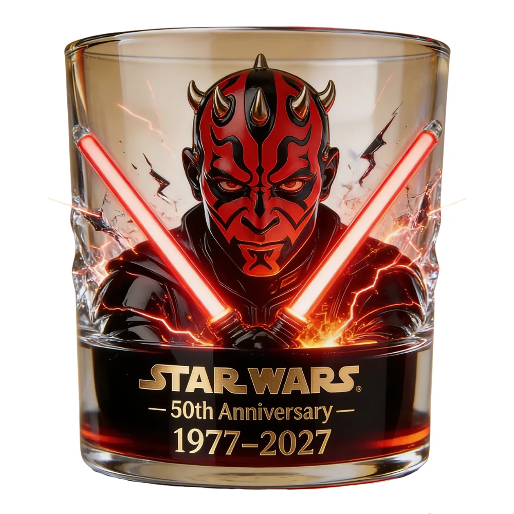 Stwa Galaxy Star 50th Anniversary - Personalized Whiskey Glass - Gift For Movie Fans HH01 - Image 12