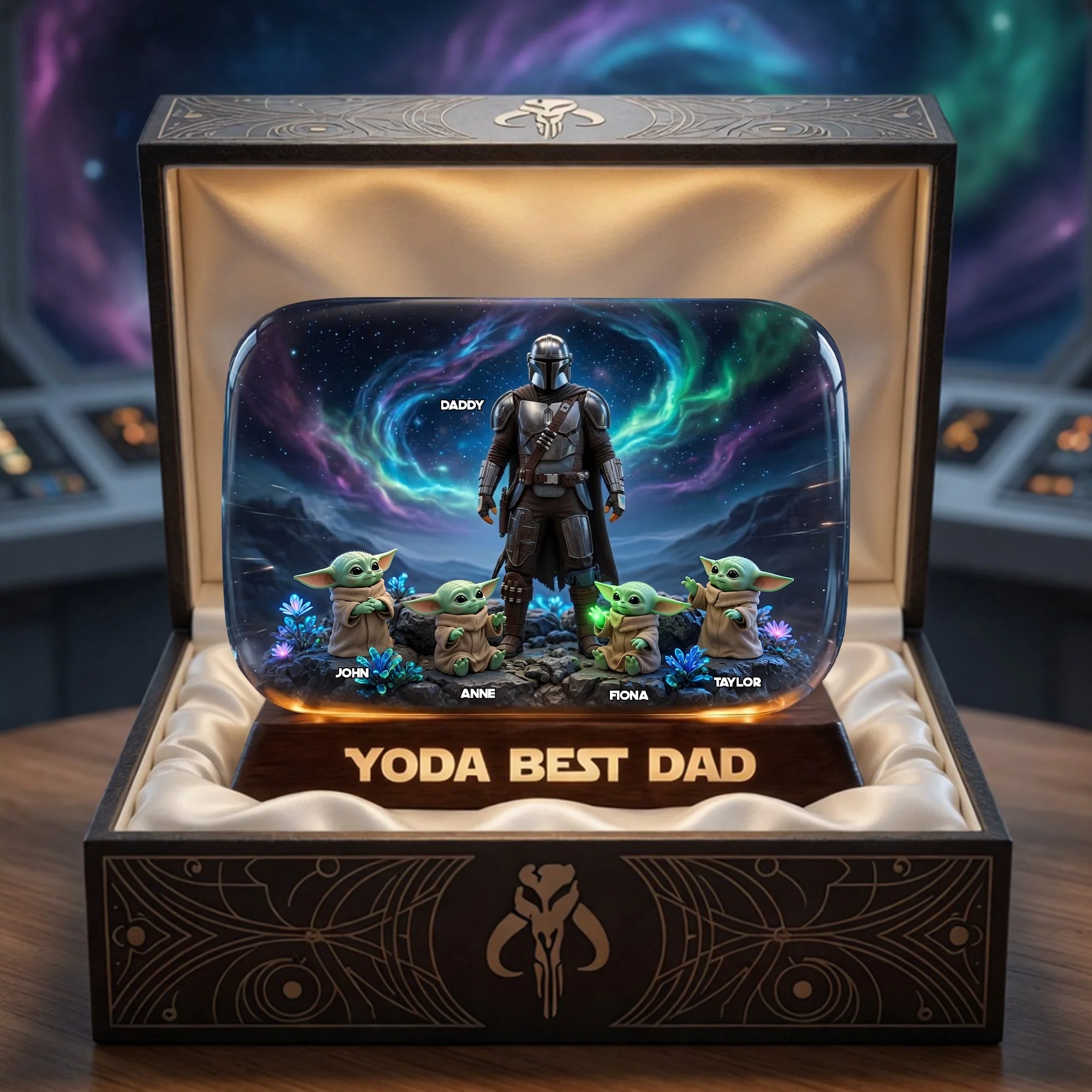 Stwa Galaxy Star Best Dad Ever - Personalized Acrylic Plaque - Gift For Father's Day - Image 4
