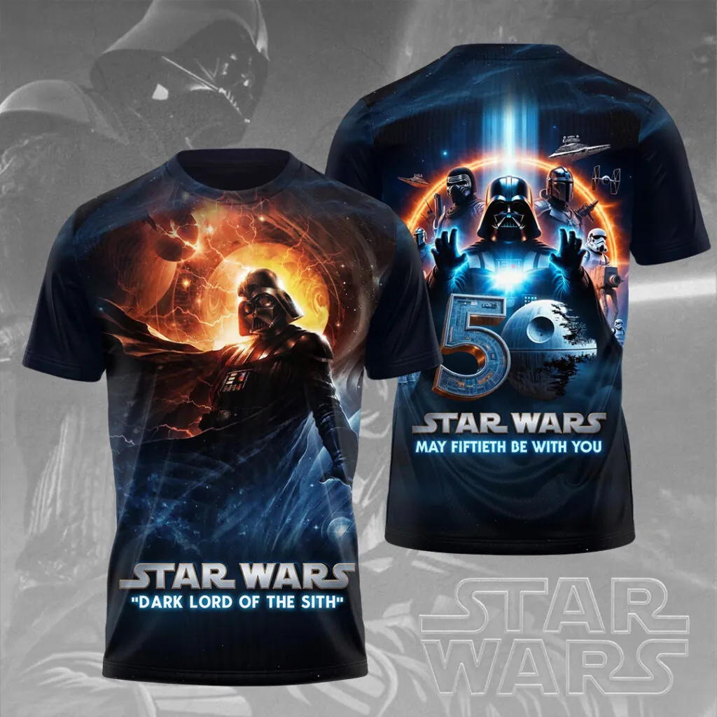 Stwa Galaxy Star Celebrate 50 Years Of Legend - Personalized All Over Shirt - Anniversary Gift For Movie Fans