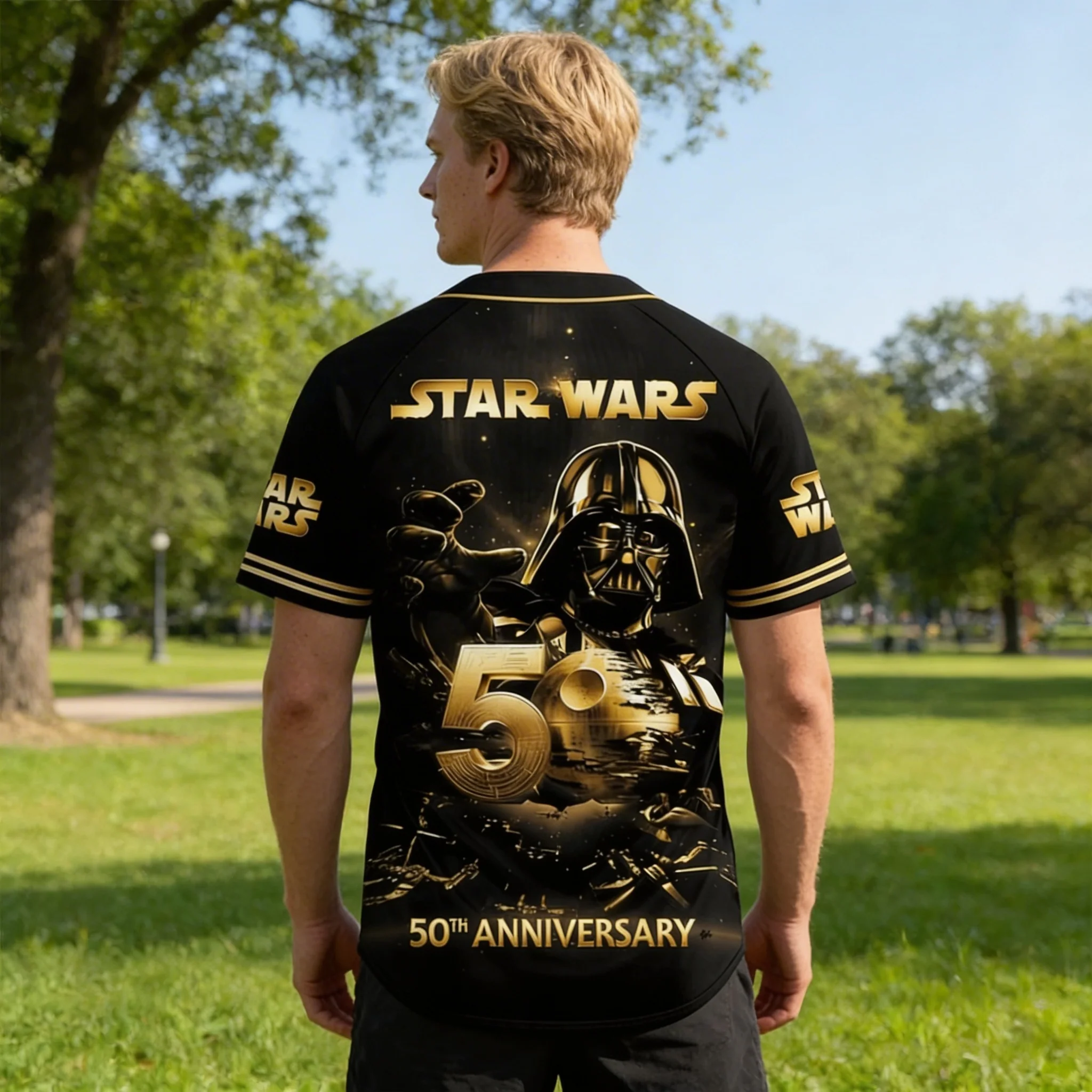 Stwa Galaxy Star Celebrate 50 Years Of Legend - Personalized Baseball Jersey - Gift For Him, Movie Fans NL122 - Image 5