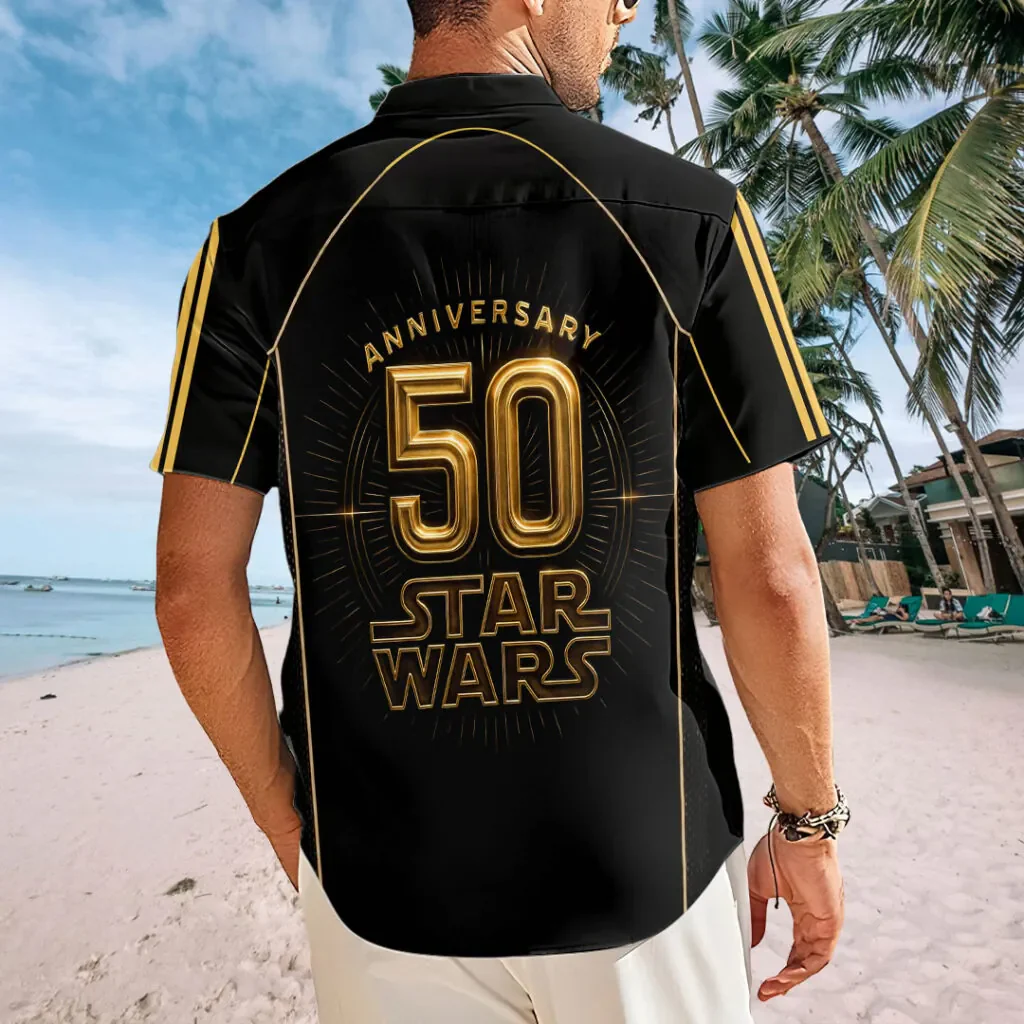 Stwa Galaxy Star Celebrate 50 Years Of Wariors - Personalized Hawaiian Shirt - Gift For Movie Fans NL122 - Image 4