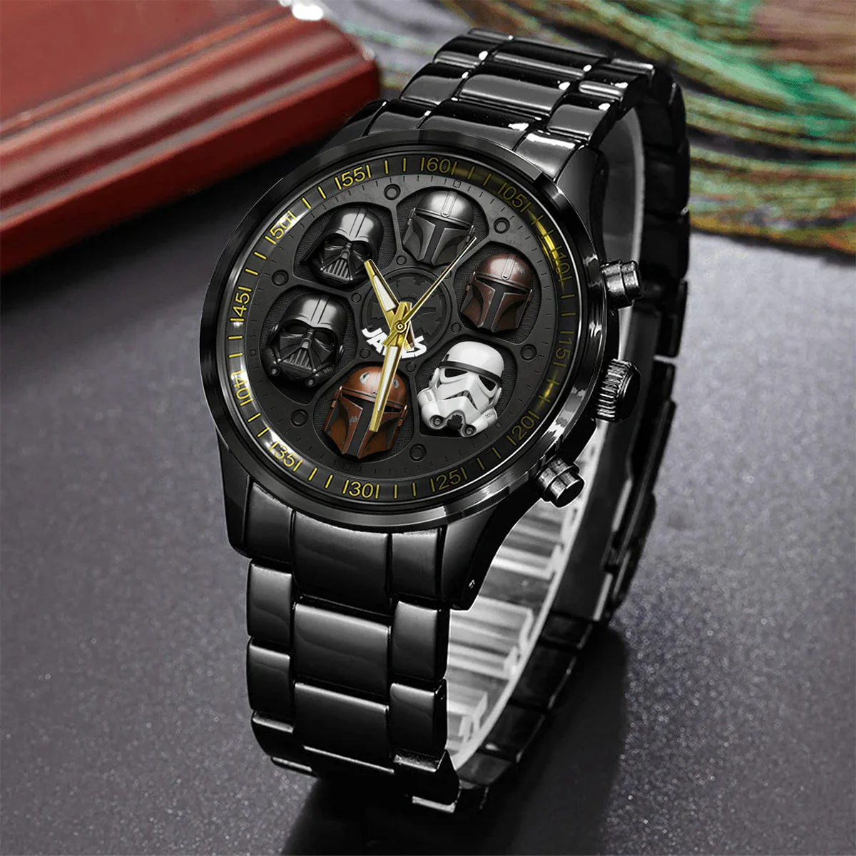 Stwa Galaxy Star Dark Trooper Chrono - Personalized Hand Watch - Gift For Him NL122 - Image 2