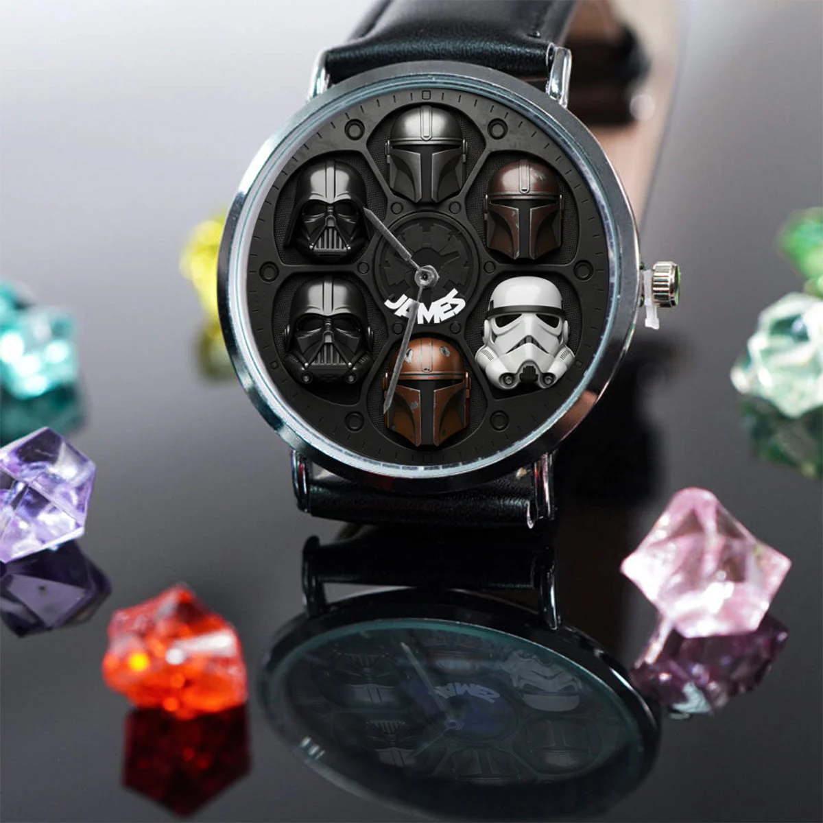 Stwa Galaxy Star Dark Trooper Chrono - Personalized Hand Watch - Gift For Him NL122 - Image 5