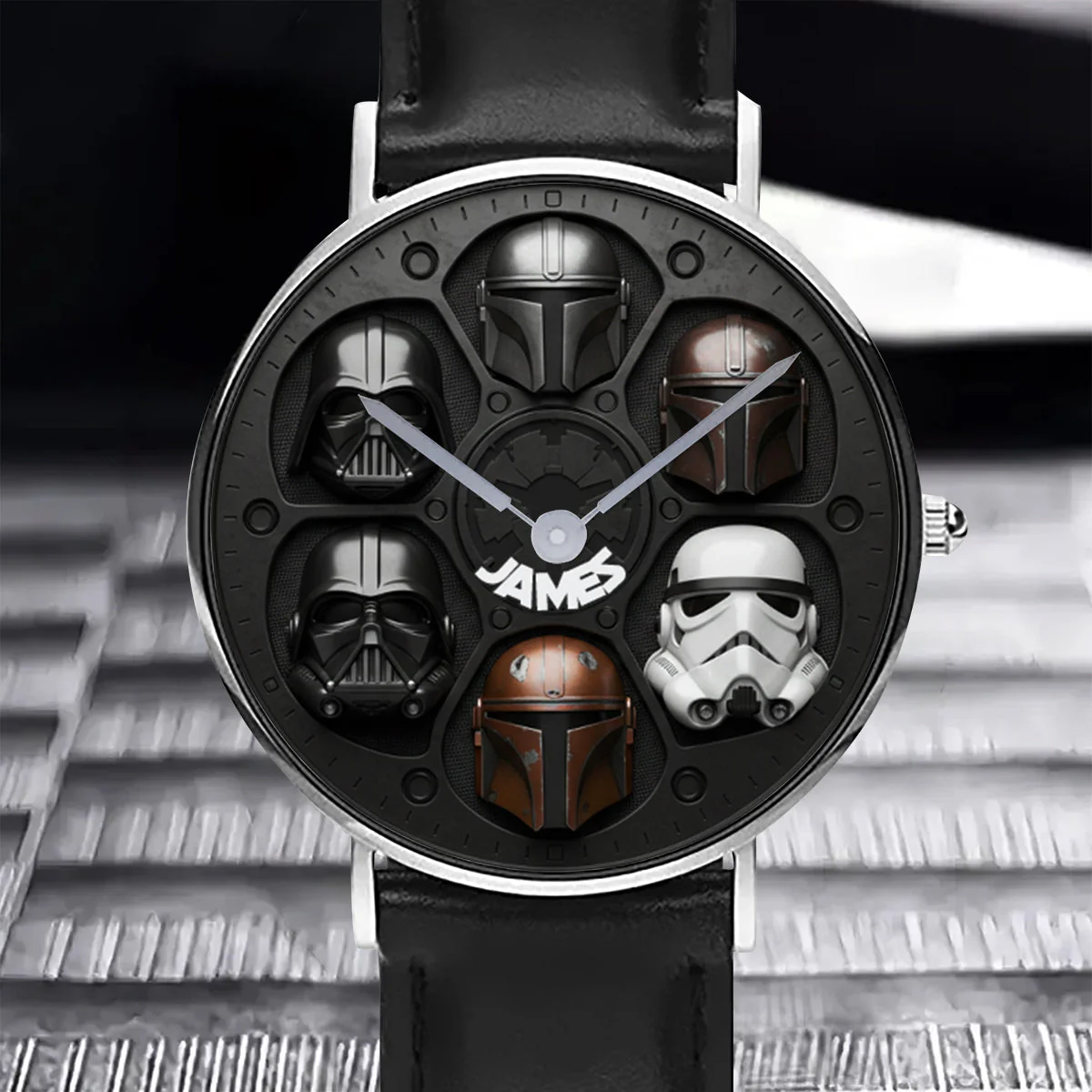 Stwa Galaxy Star Dark Trooper Chrono - Personalized Hand Watch - Gift For Him NL122 - Image 6