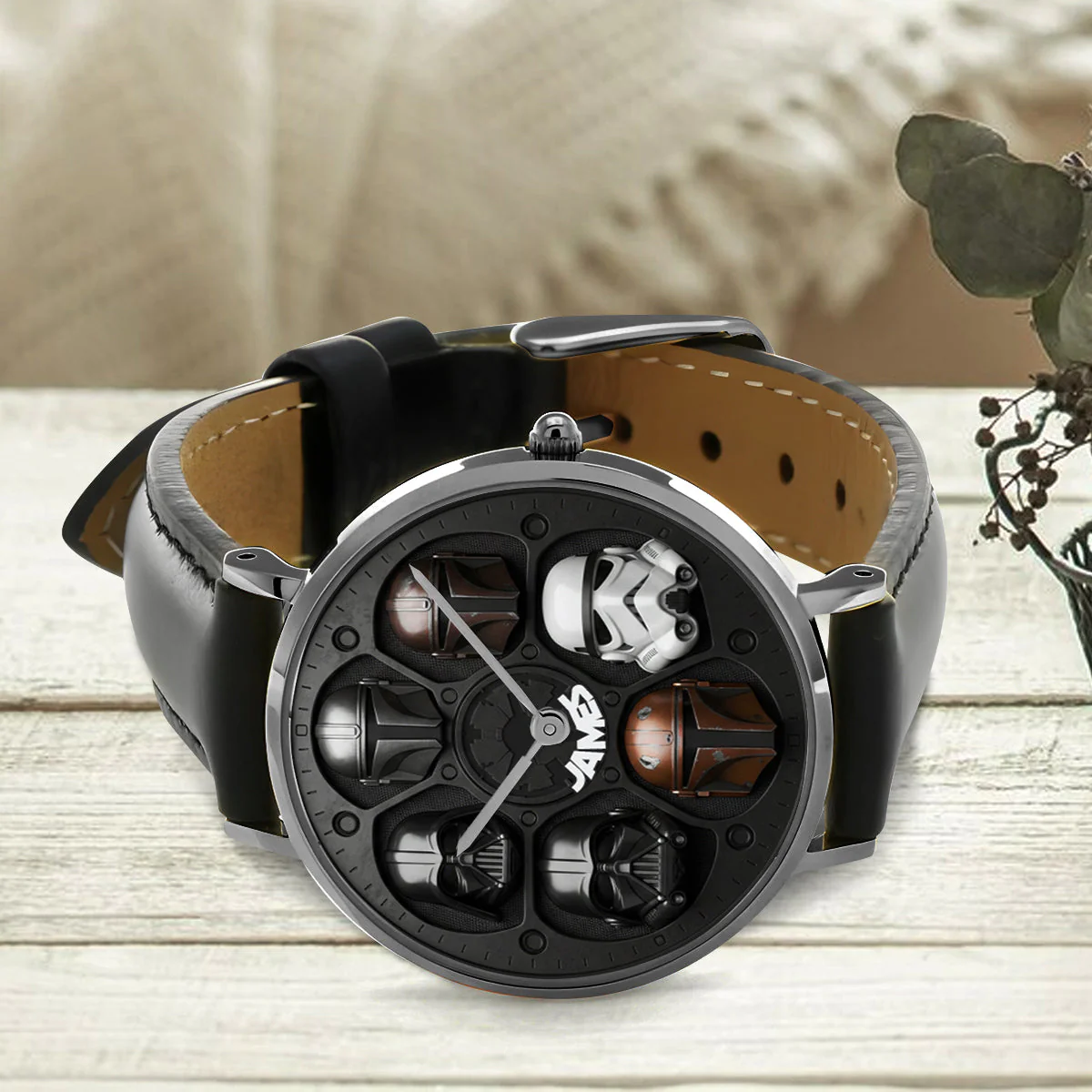 Stwa Galaxy Star Dark Trooper Chrono - Personalized Hand Watch - Gift For Him NL122 - Image 7