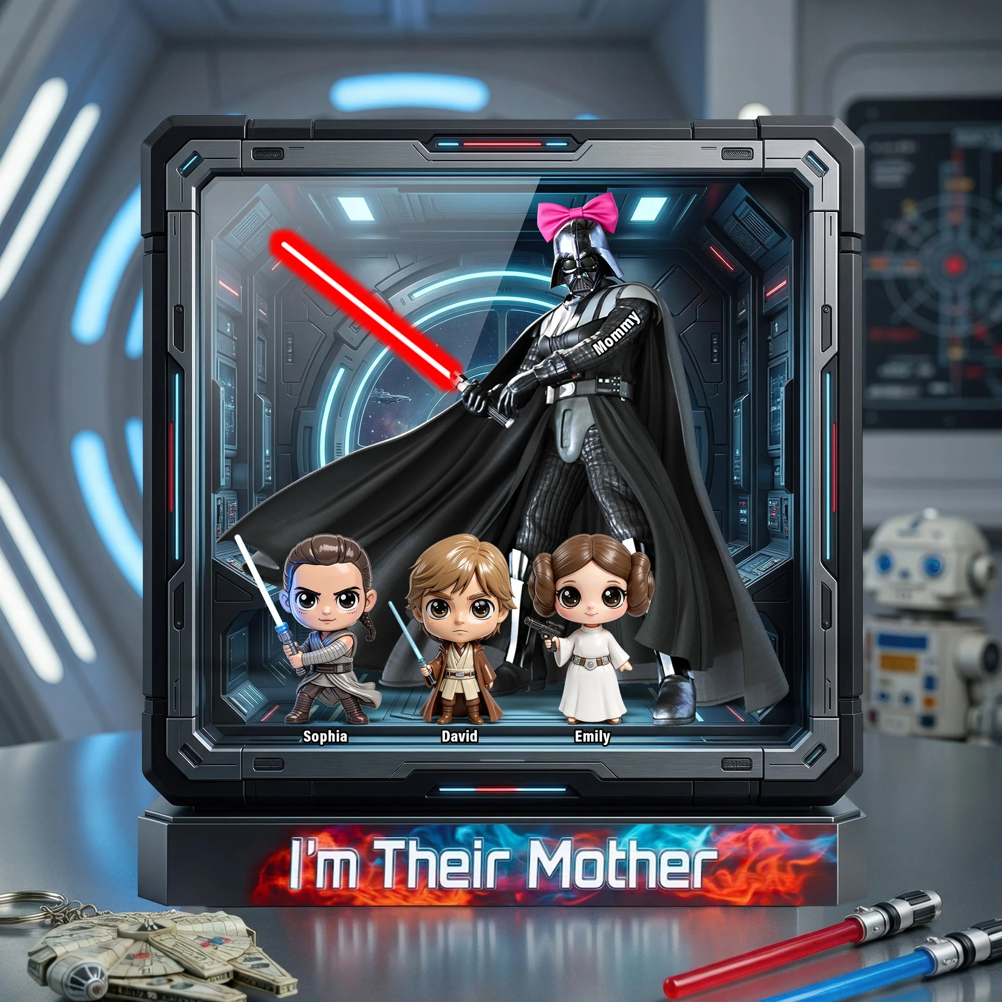 Stwa Galaxy Star I Am Their Mother - Personalized Acrylic Plaque - Gift For Mom, Movie Fans NL122