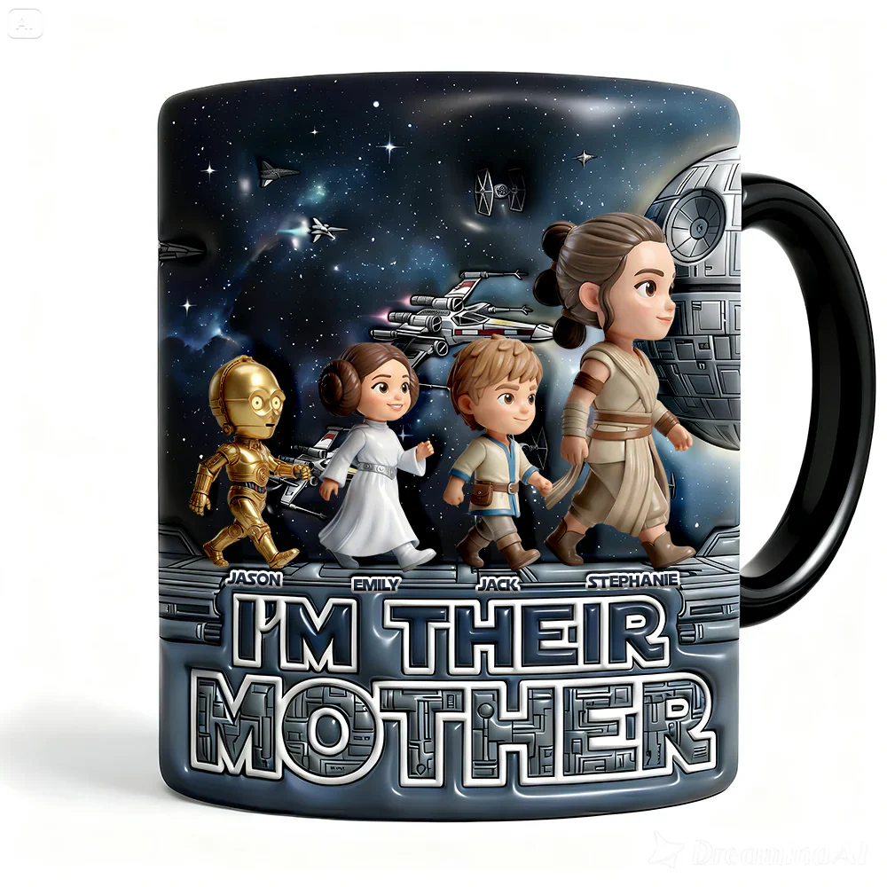 Stwa Galaxy Star I Am Their Mother - Personalized Ceramic Mug - Gift For Mom, Movie Fans NL122 - Image 4