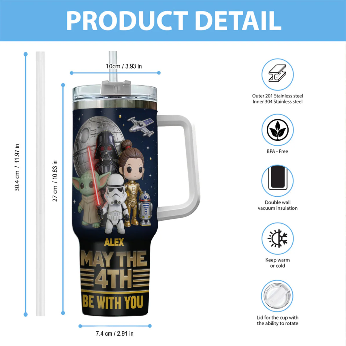 Stwa Galaxy Star May The 4th Be With You - Personalized Tumbler - Gift For Movie Fans NL122 - Image 5