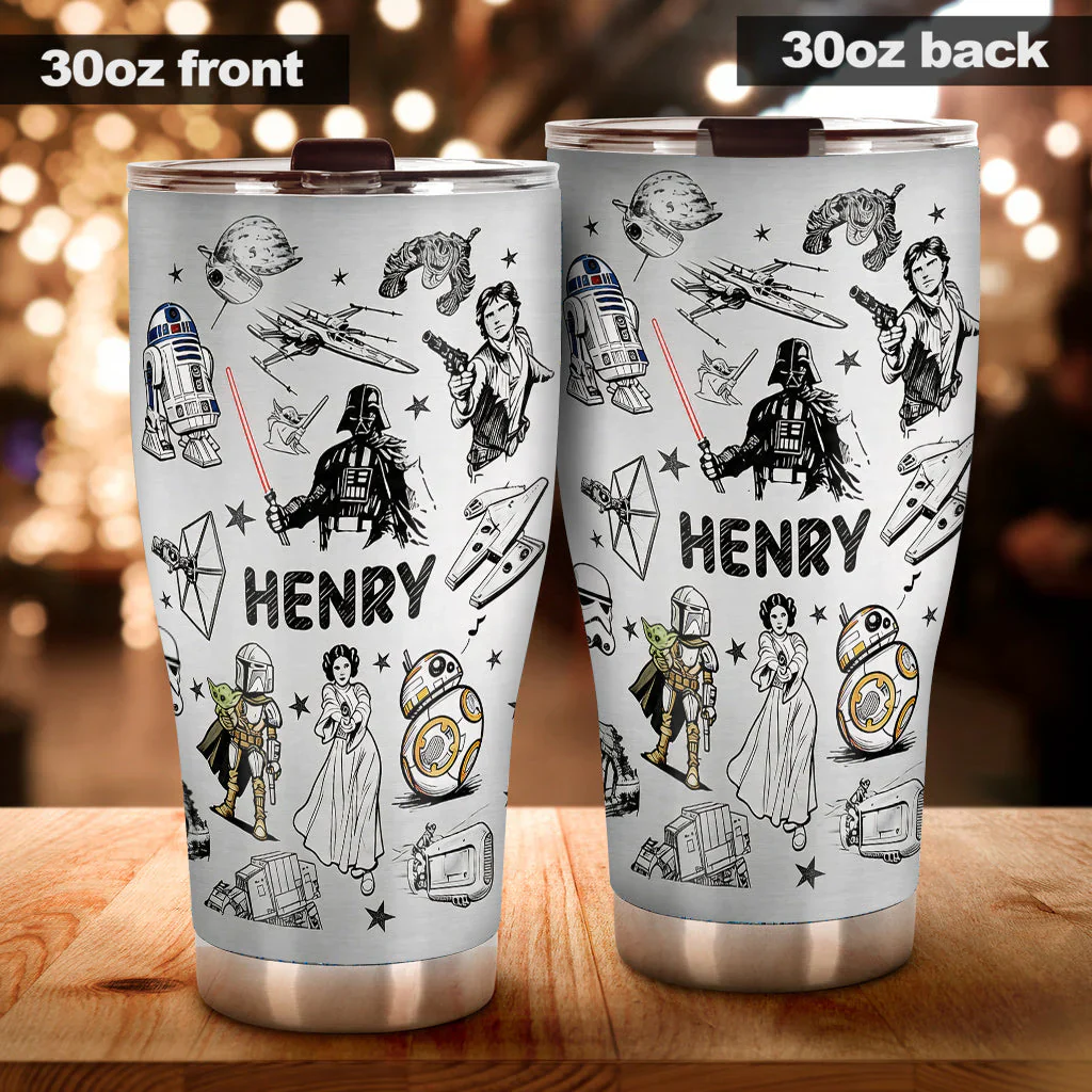 Stwa Galaxy Star May The Force Be With You - Personalized Tumbler - Gift For Movie Fans - Image 2